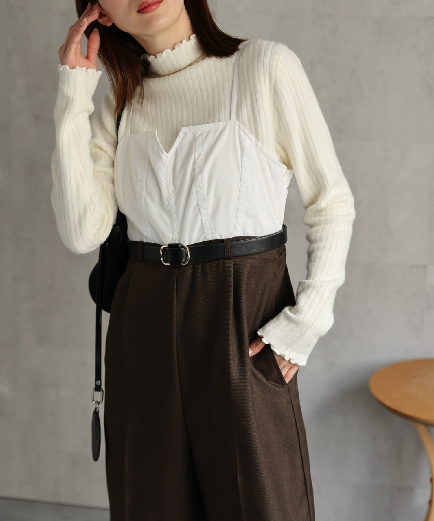 model：162㎝. 着用サイズ：F