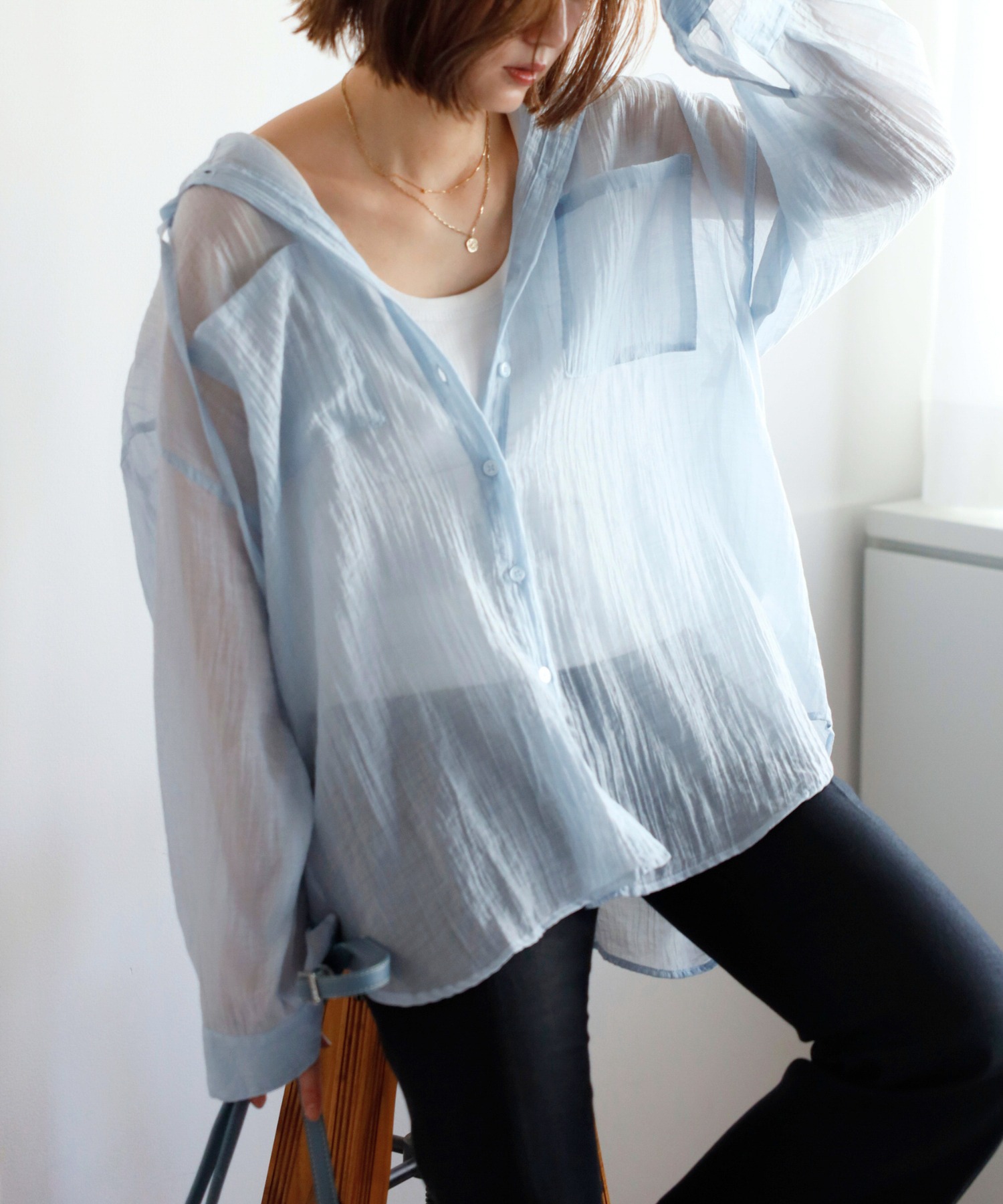 model：H158 着用サイズ：FREE