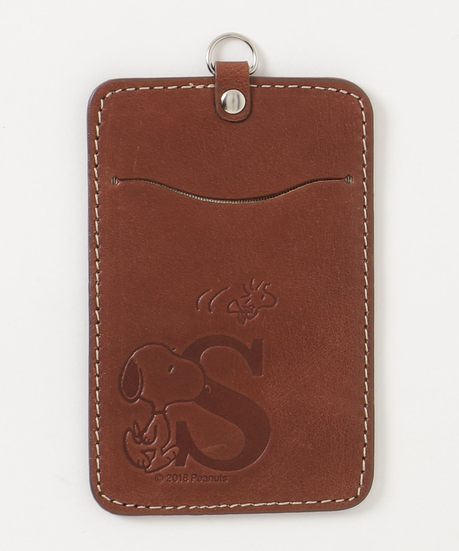 Peanuts スヌーピー Snoopy革製レザーイニシャルパスケースs Urban Tales Com