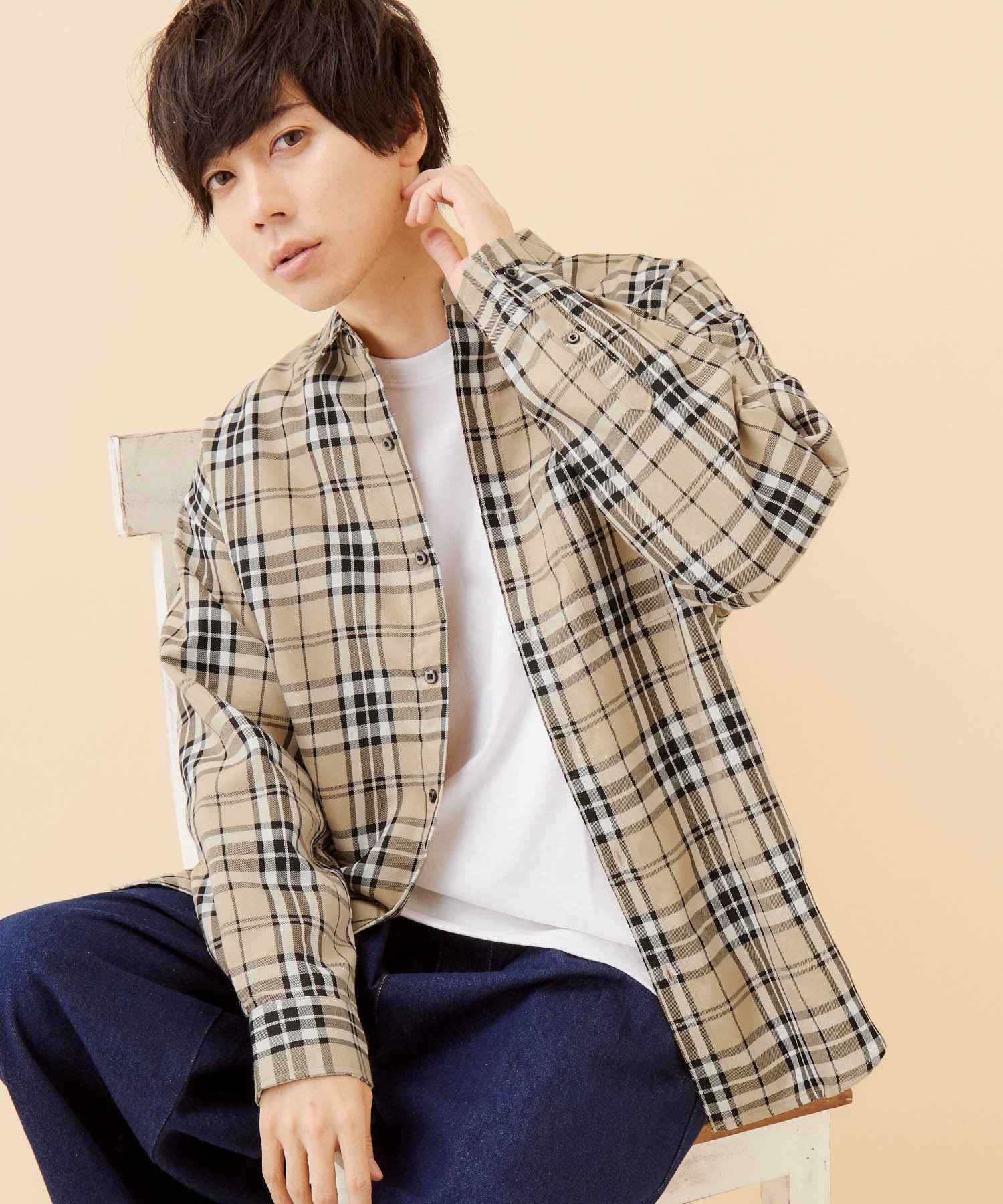 L★Spray Tartan Shirt★タータンチェック