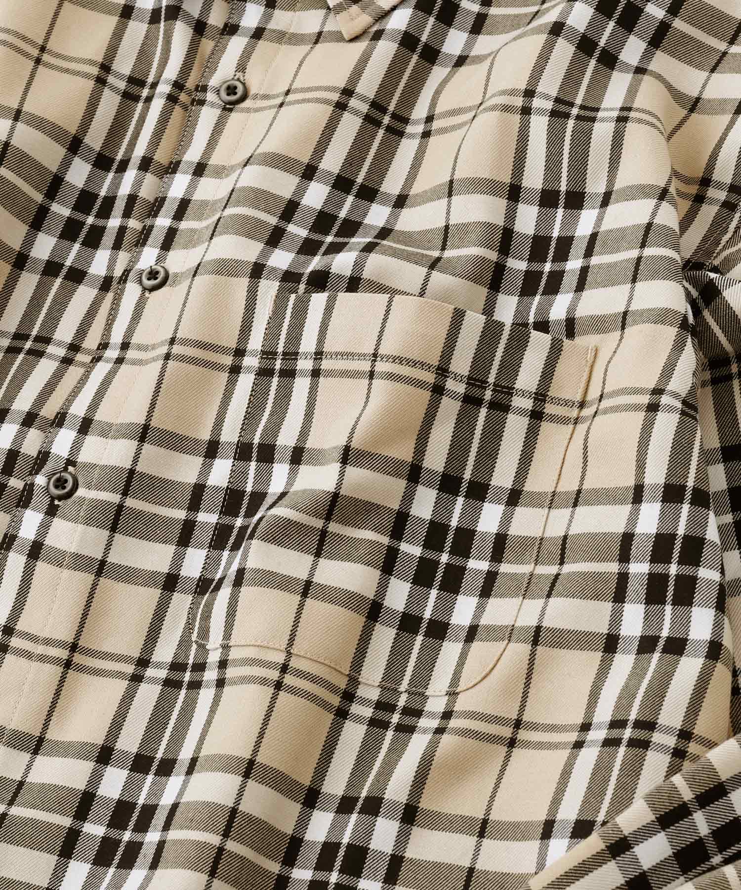 タータンチェックオーバーサイジングL/Sシャツ MONO-MART│MONO-MART