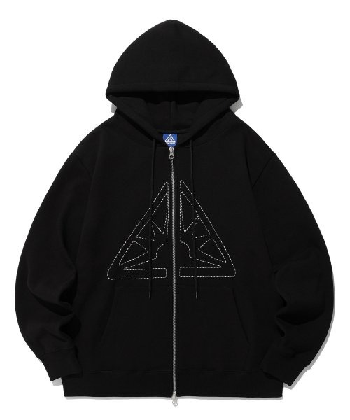 A'GEM/9 × .kom『ISTKUNST/イストクンスト』SUNRISE STITCH LOGO HOOD