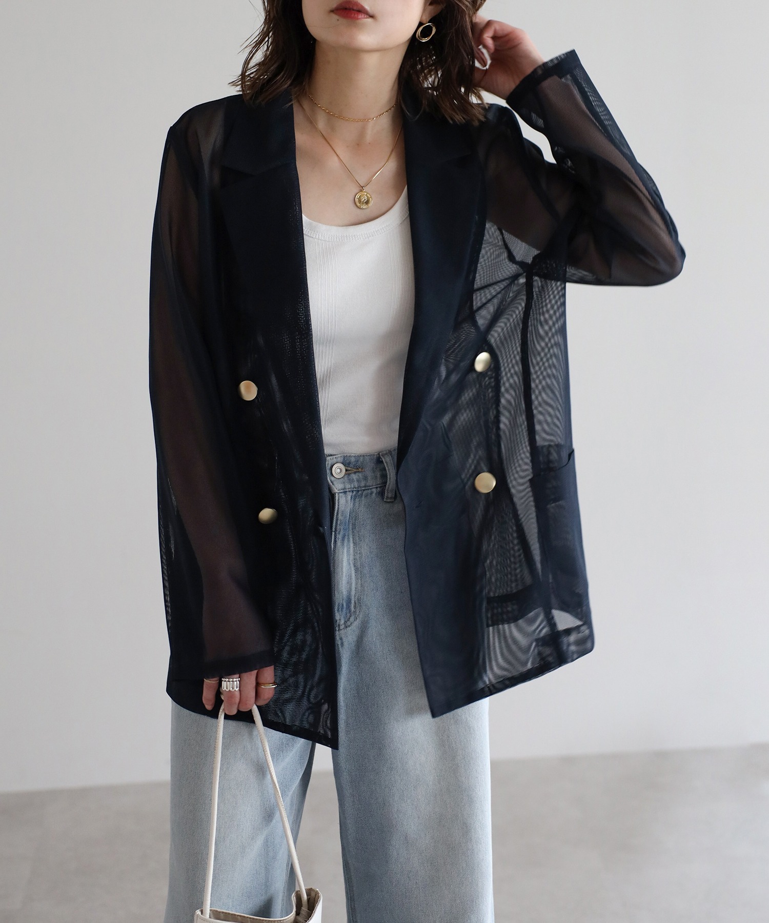 model：H158 着用サイズ：FREE