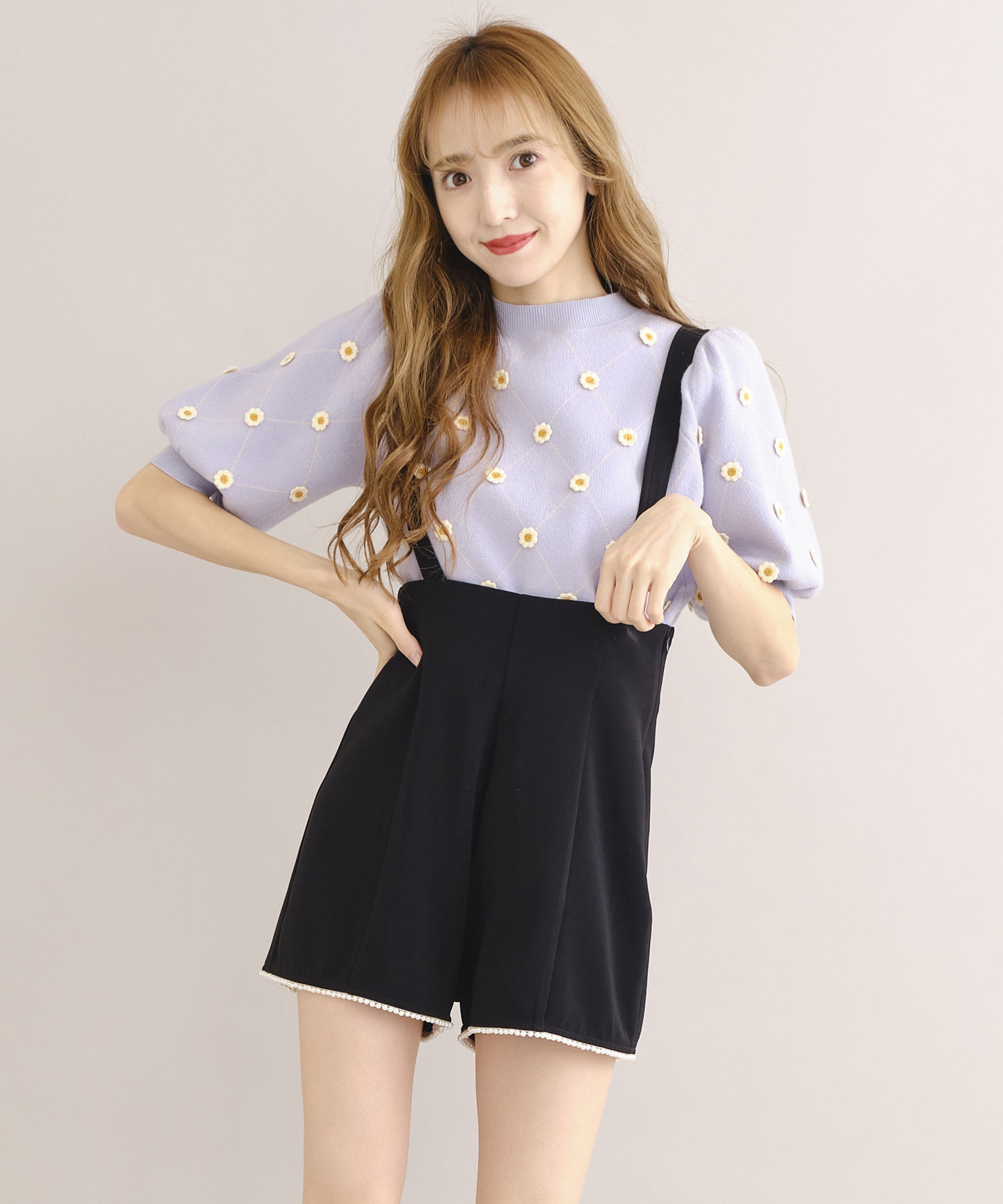 サス付きヘムパールショートパンツ Titty Co Titty Co Online Store ティティーアンドコーオンラインストア