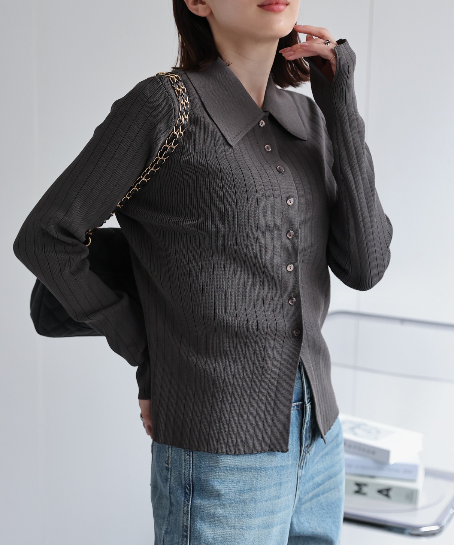 model：162cm 着用サイズ：L