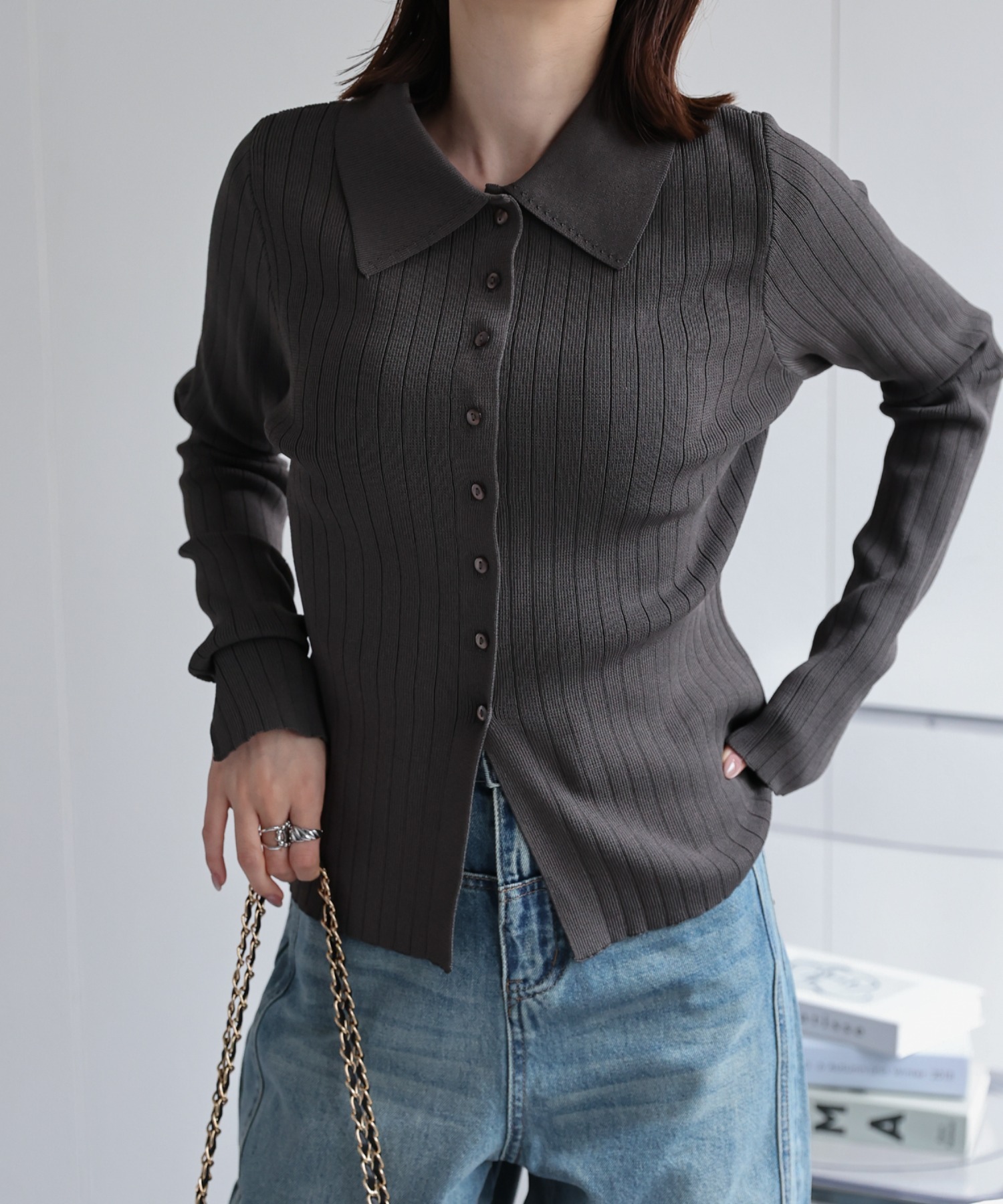 model：162cm 着用サイズ：L