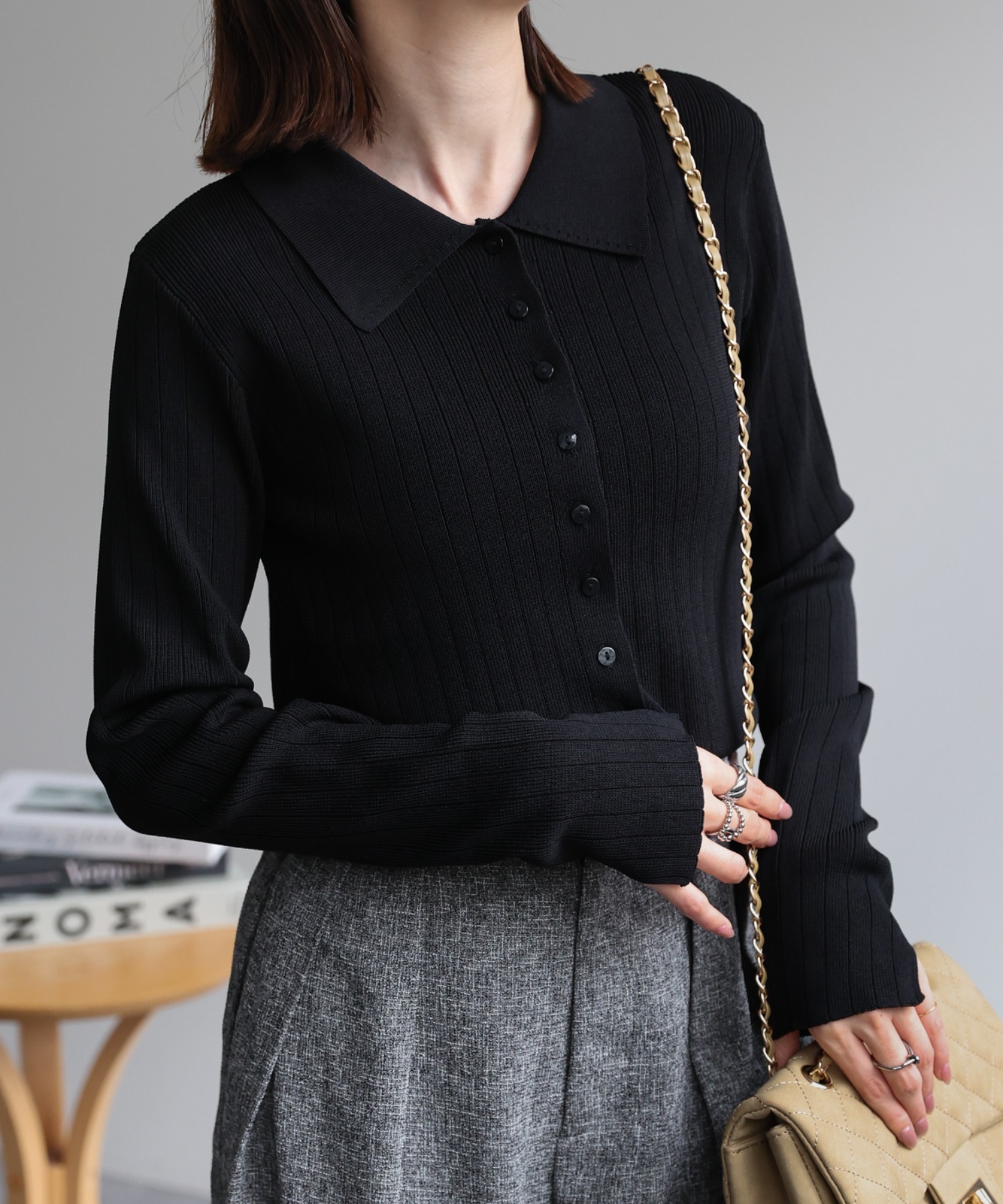 model：162cm 着用サイズ：L