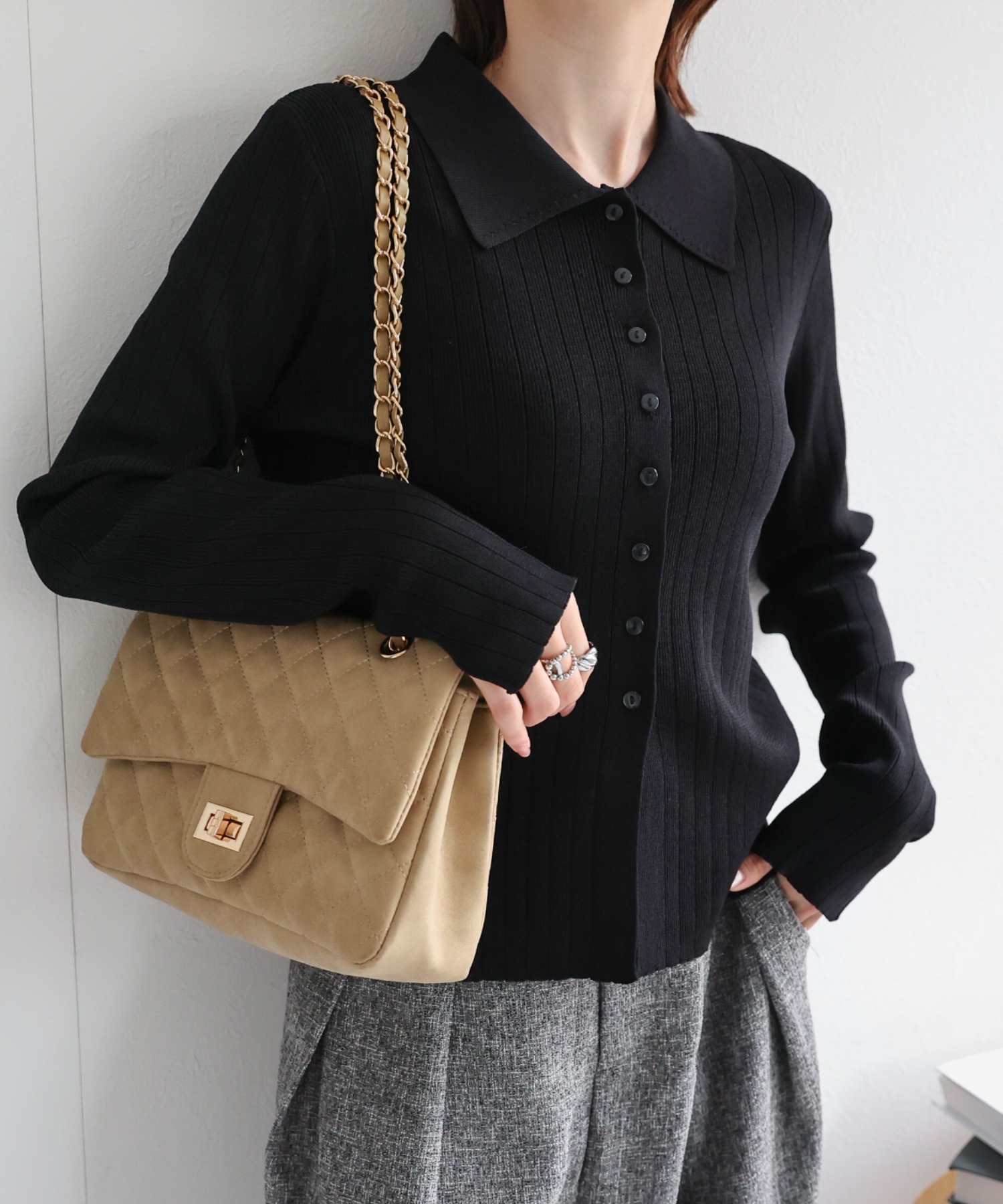 model：162cm 着用サイズ：L