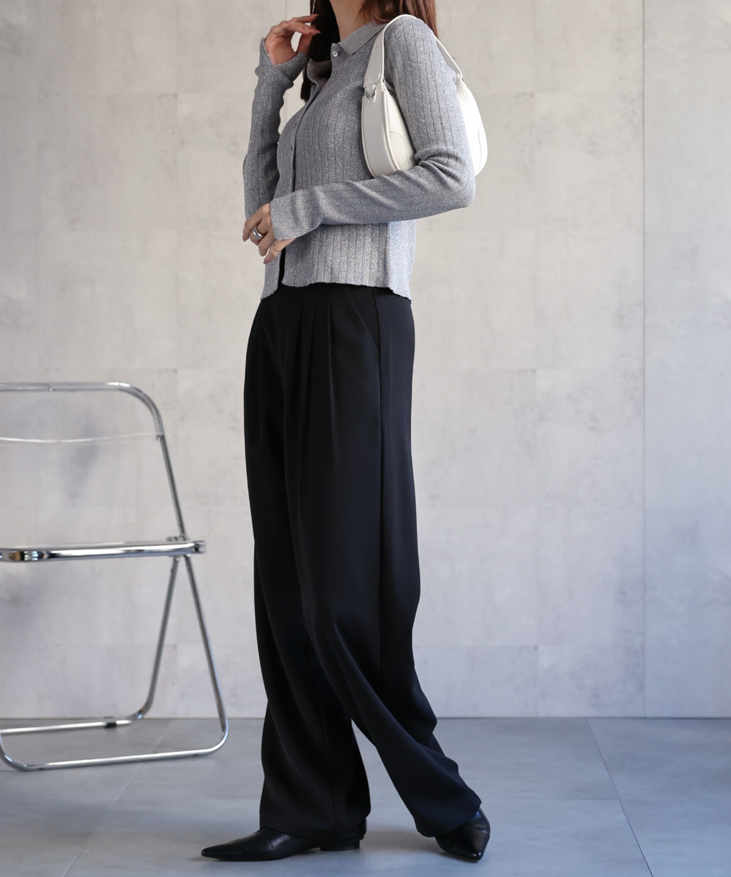 model：162cm 着用サイズ：F