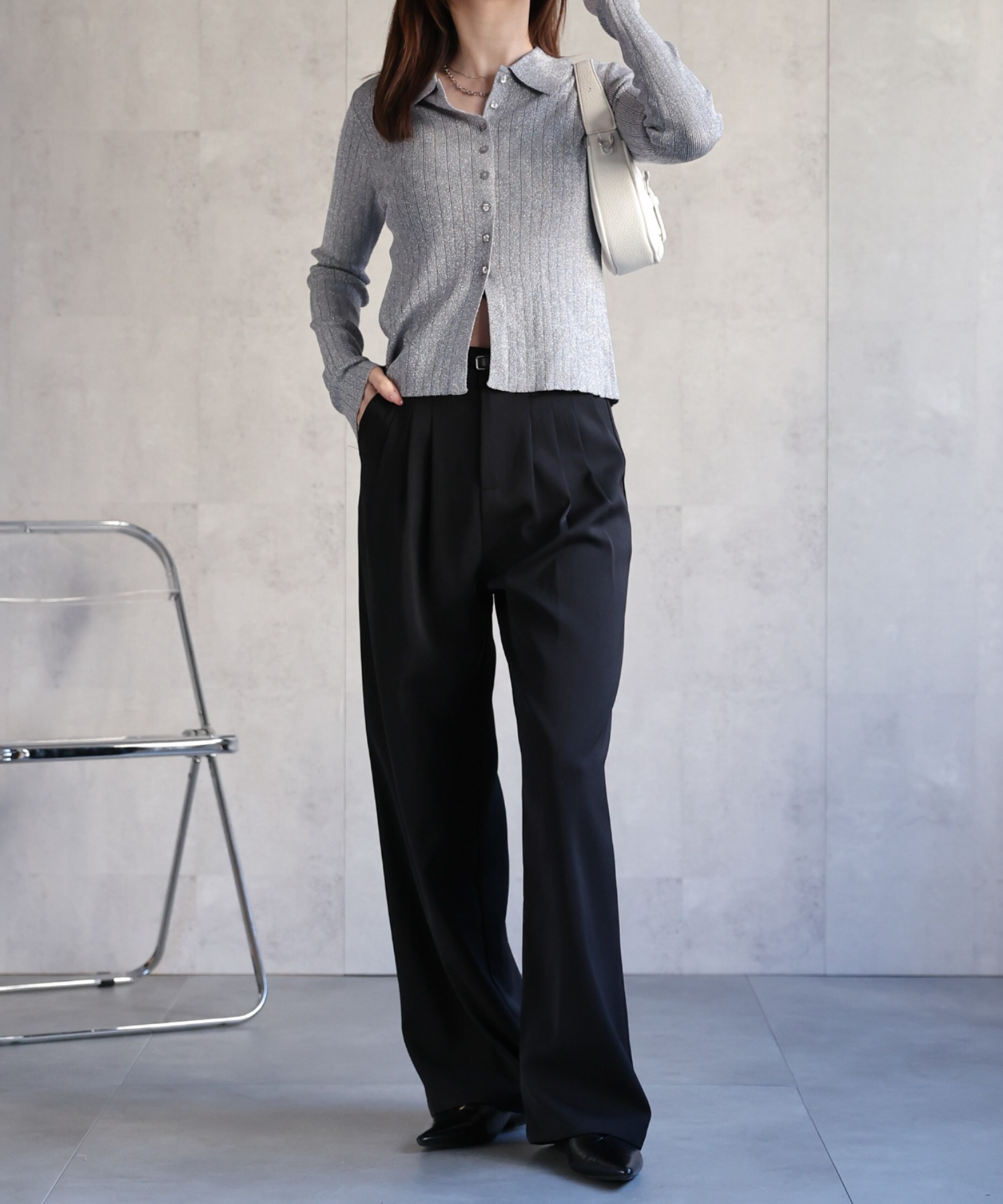 model：162cm 着用サイズ：F