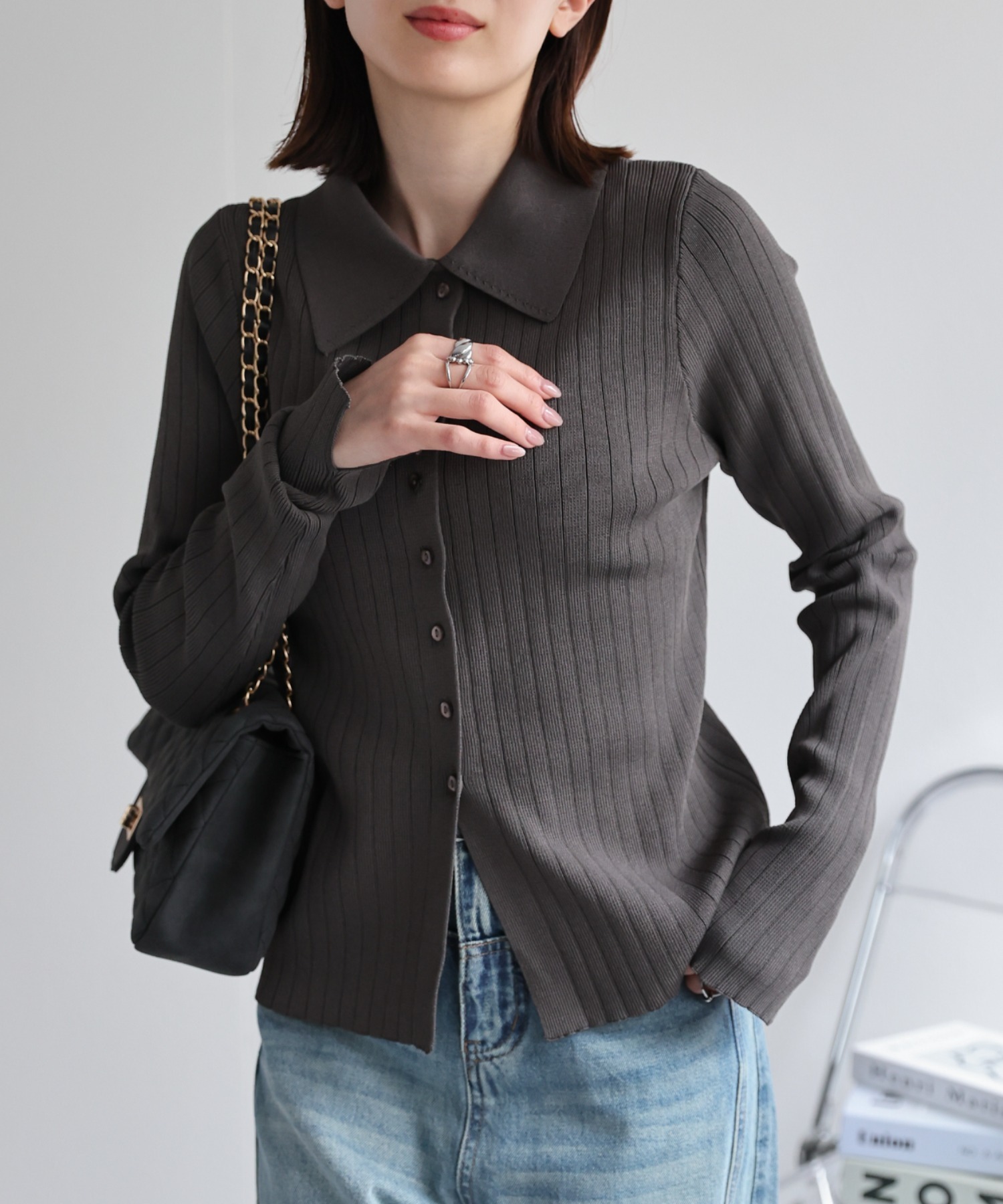model：162cm 着用サイズ：L