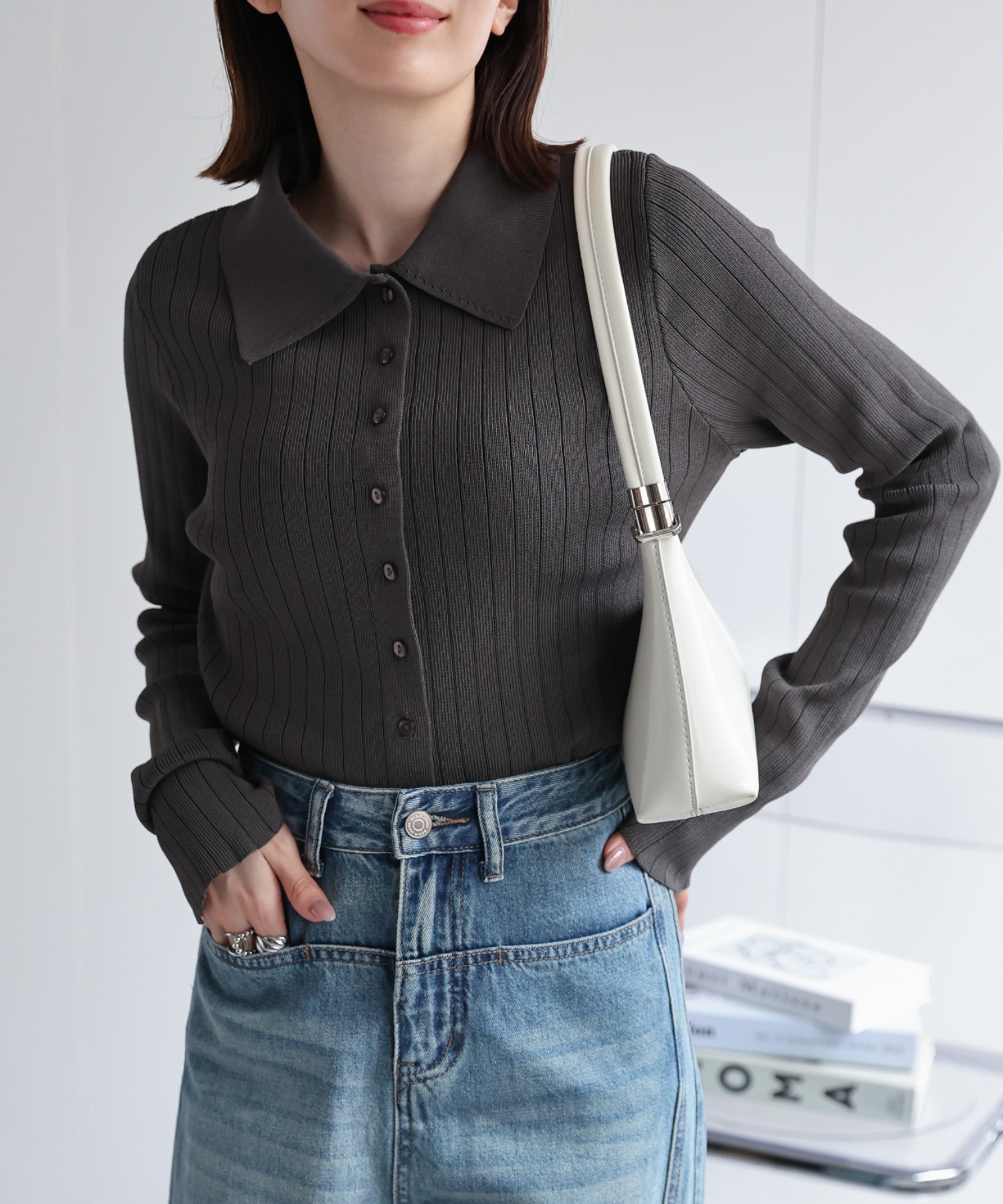 model：162cm 着用サイズ：L