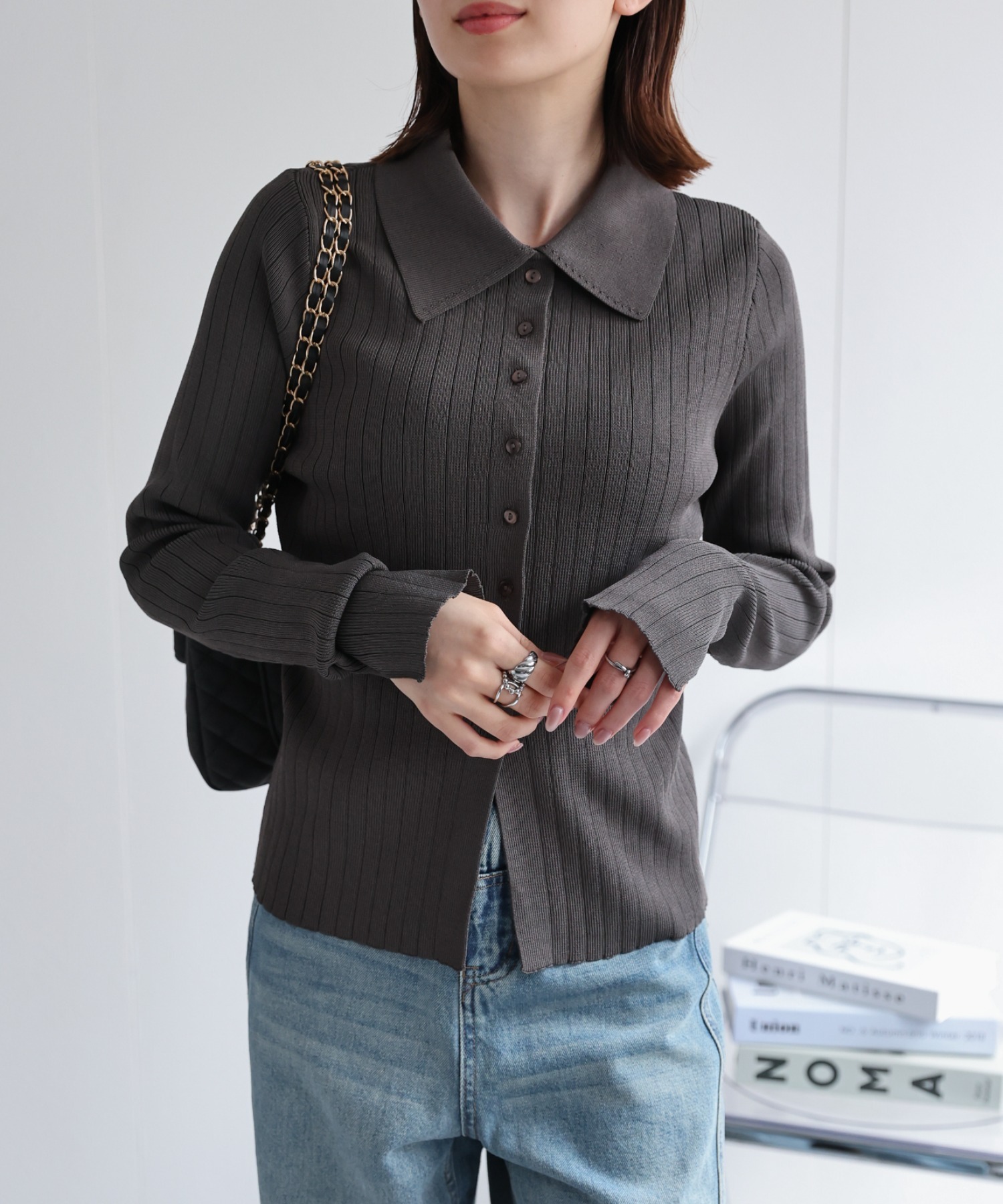 model：162cm 着用サイズ：L