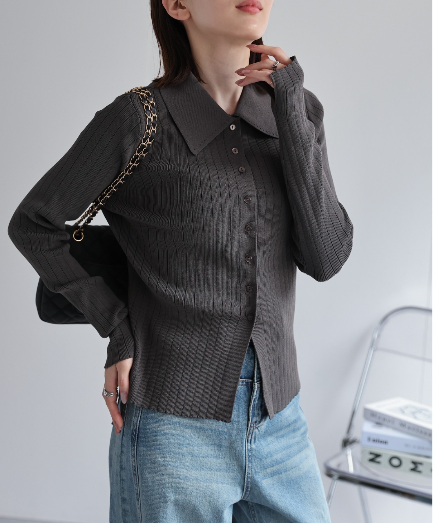 model：162cm 着用サイズ：L