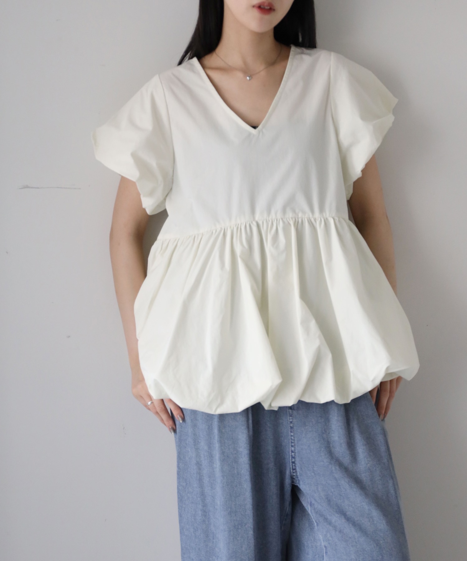 model：164cm. 着用サイズ：FREE