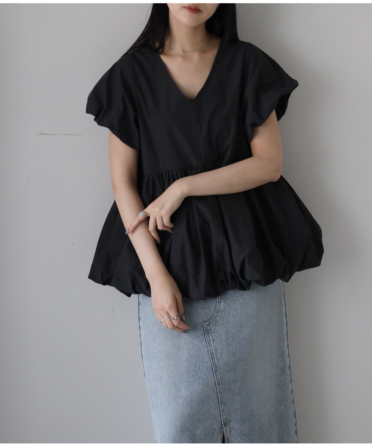 model：164cm. 着用サイズ：FREE