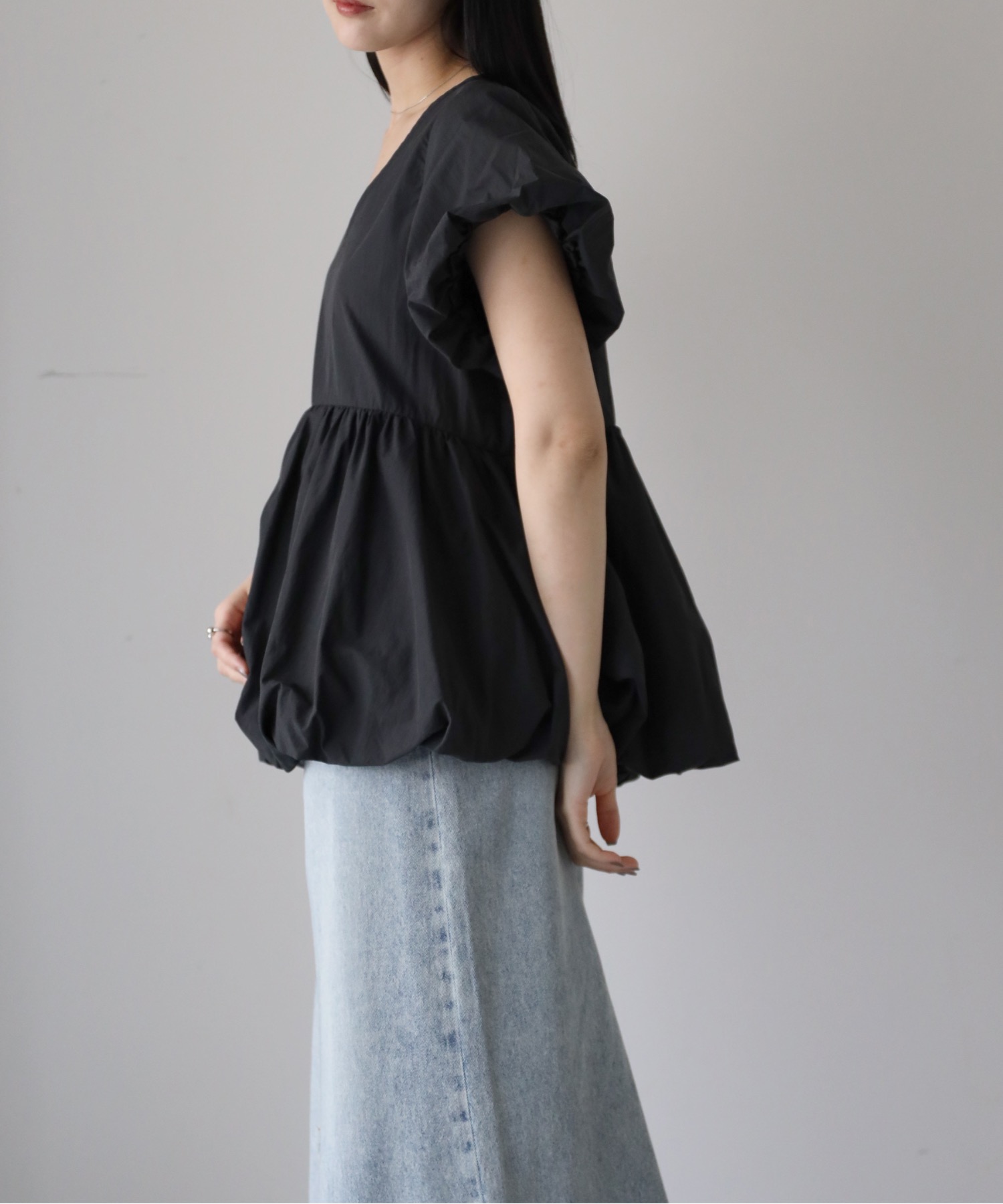 model：164cm. 着用サイズ：FREE