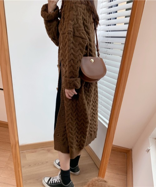 【美品】ADORE アドーア ウールロングカーディガン スリット ブラック アーガ Aga バックスリットロングカーディガン