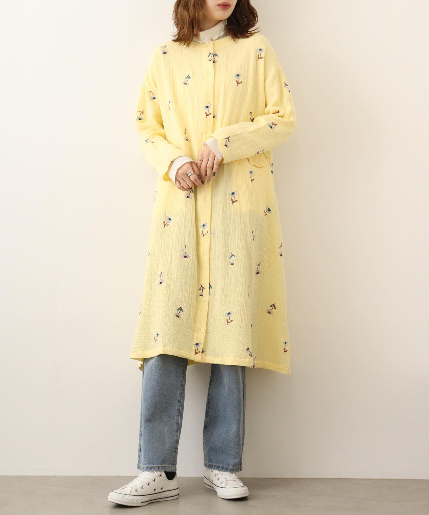 EMAGO 総柄刺繍ﾜﾝﾋﾟｰｽ 【公式通販】