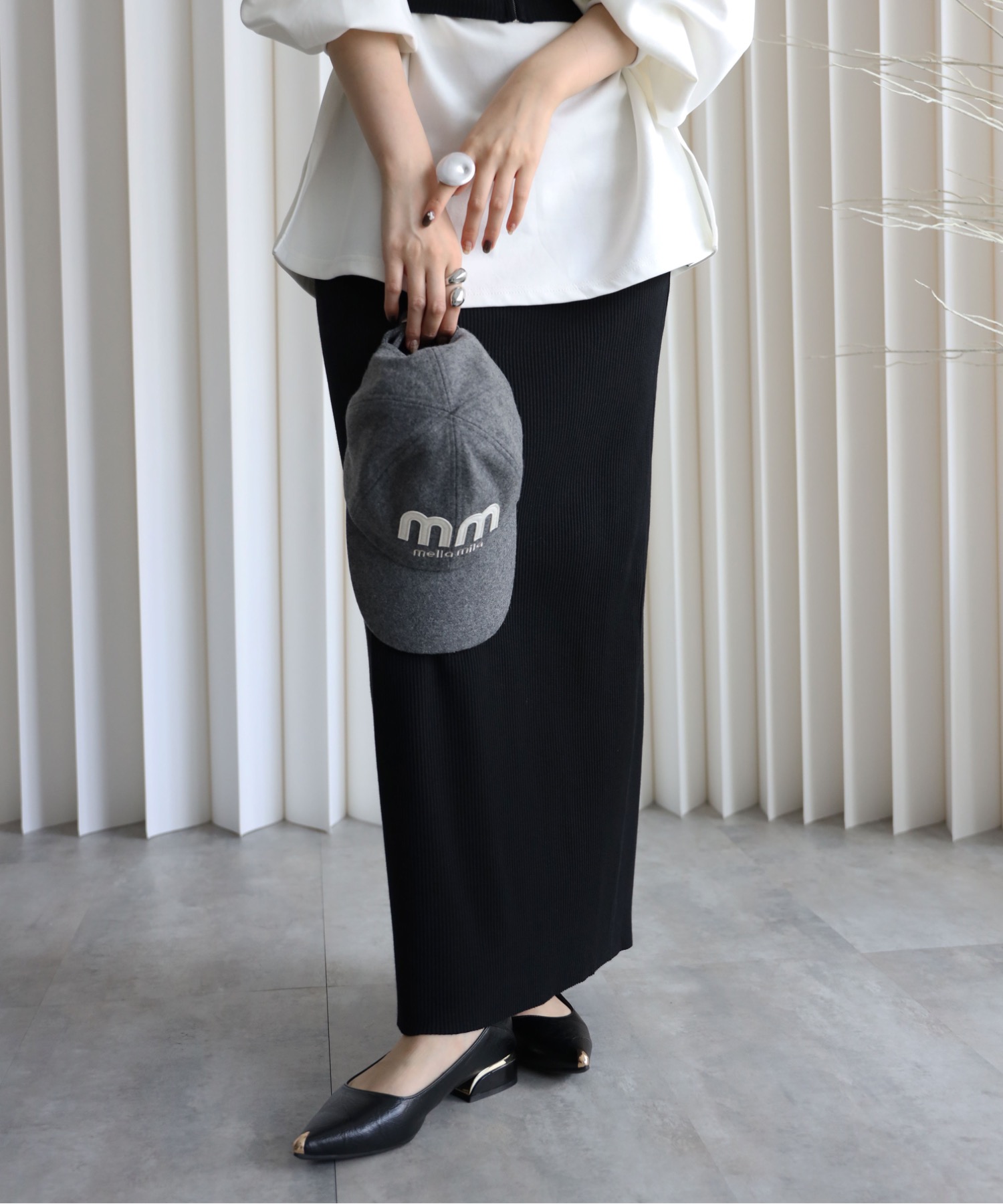 model：164cm. 着用サイズ：FREE  骨格：ウェーブ