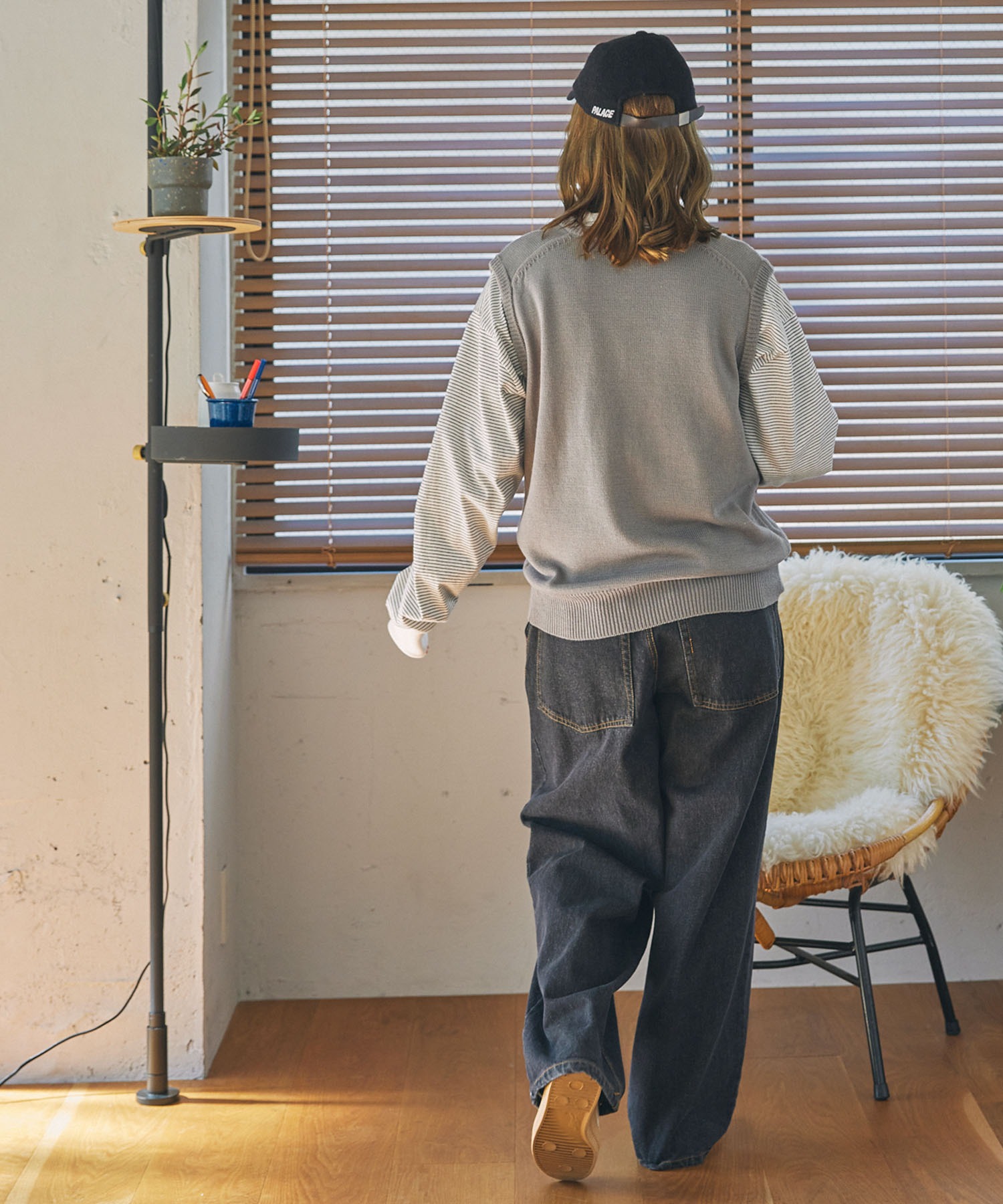 PENNEYS/ペニーズ 別注 THE FOX ロゴワッペン刺繍 Vネックニットベスト