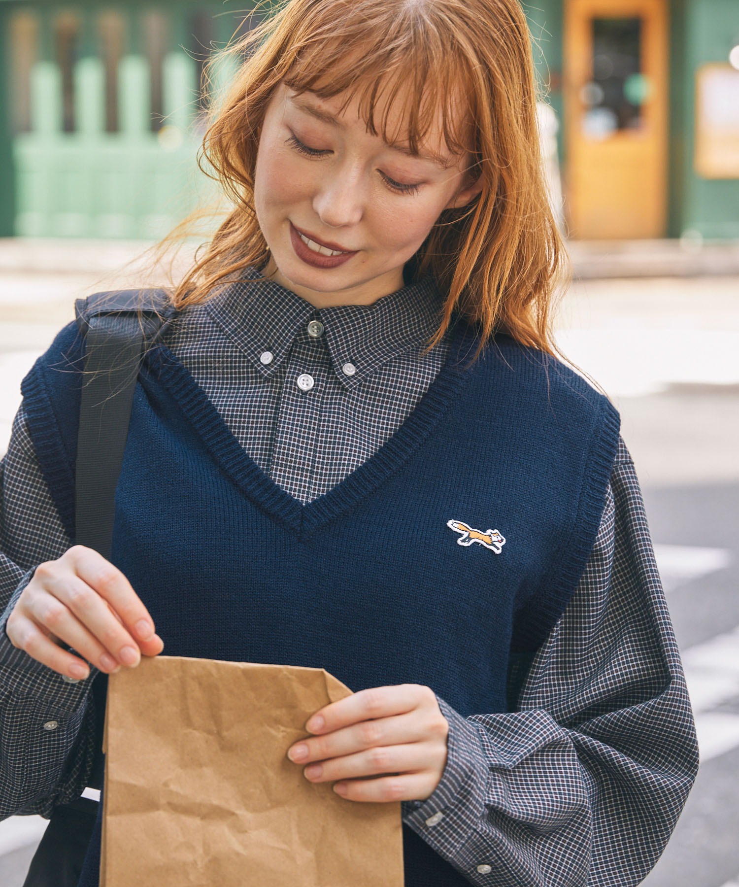 【感謝価格】 PENNEYS/ペニーズ 別注 Vネックニット ロゴワッペン刺繍 FOX THE その他