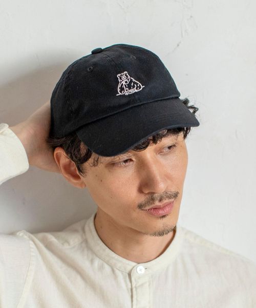 ＜coen＞ メンズ 【Ryo Kaneyasu】【女性にもオススメ】＜コーエン＞ベア刺繍キャップ 帽子 ブラック