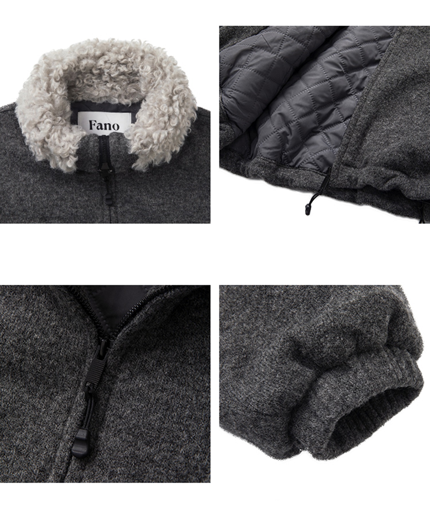 ボアカラー ドローストリングブルゾン FD24W446【Fano Studios