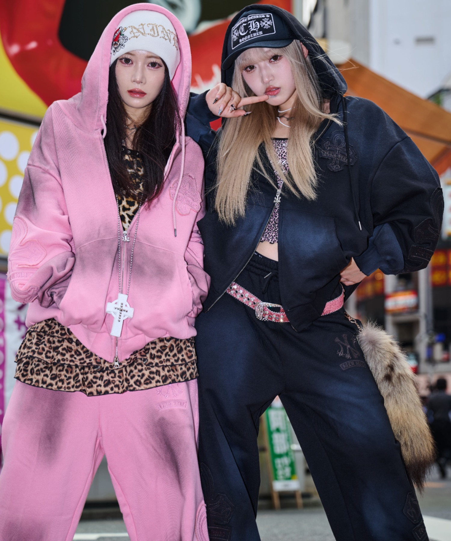 【セットアップ】A'GEM/9 エージェムナインクロス　パーカー　刺繍　フリー A'GEM/9 × kom 『A'GEM/9/エージェムナイン』 クロスモチーフ