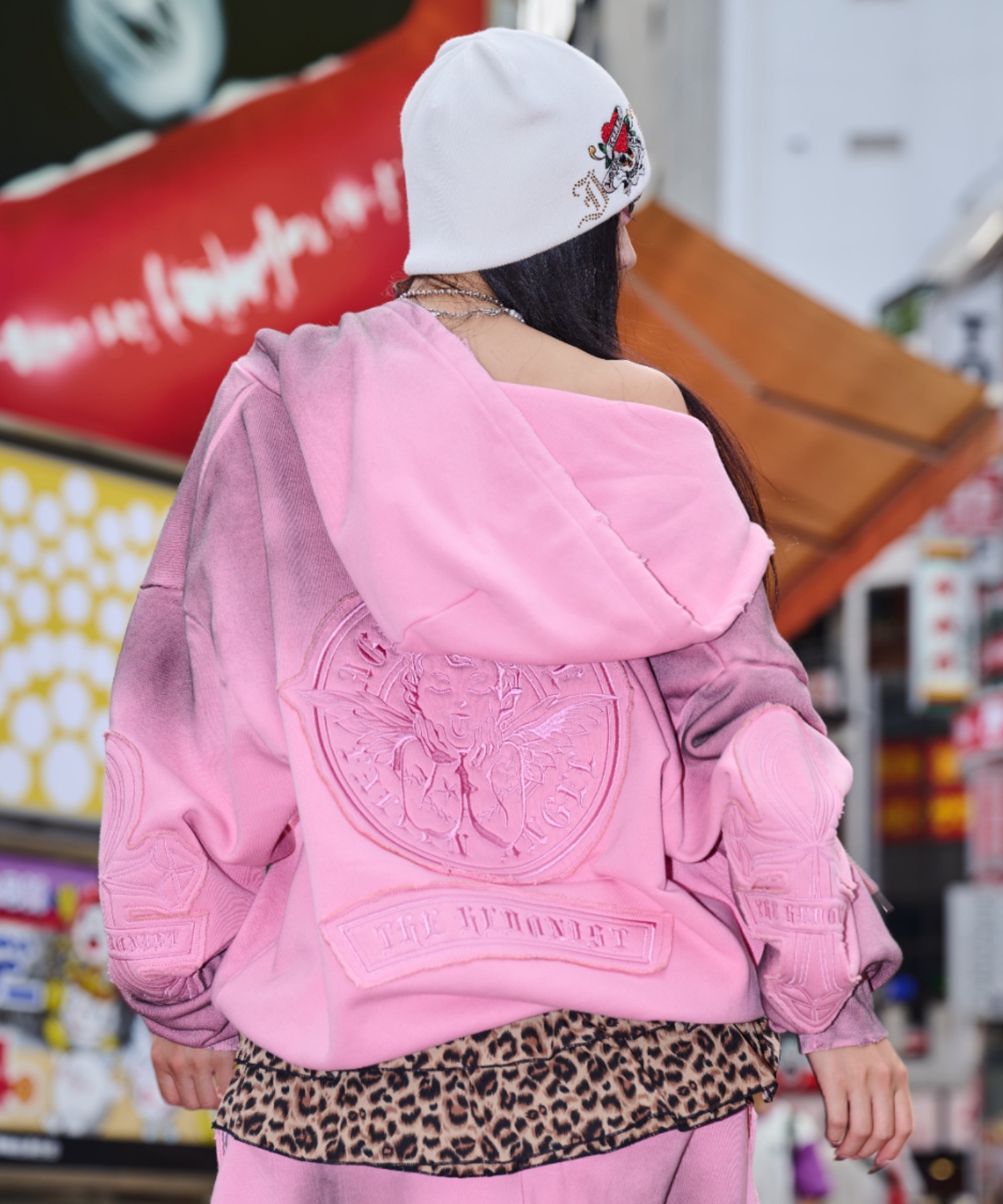 希少デザイン　A'GEM/9 エンジェル　クロス　ジップパーカー A'GEM/9 × .kom 『A'GEM/9/エージェムナイン』 クロスエンジェル