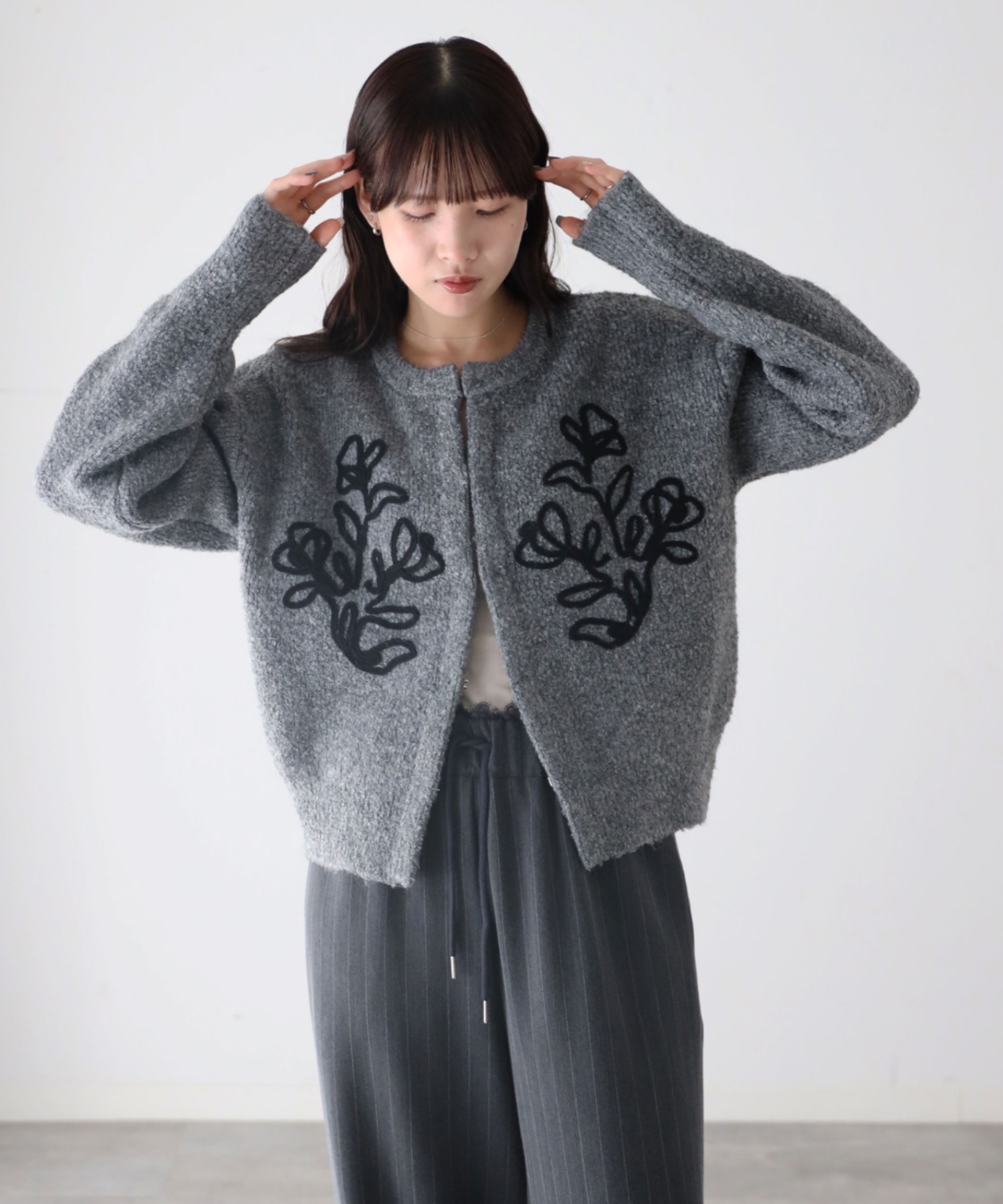 model：164cm. 着用サイズ：FREE