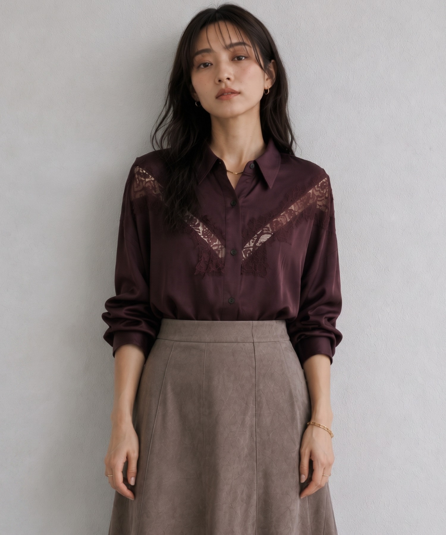 model：160cm
着用サイズ：F