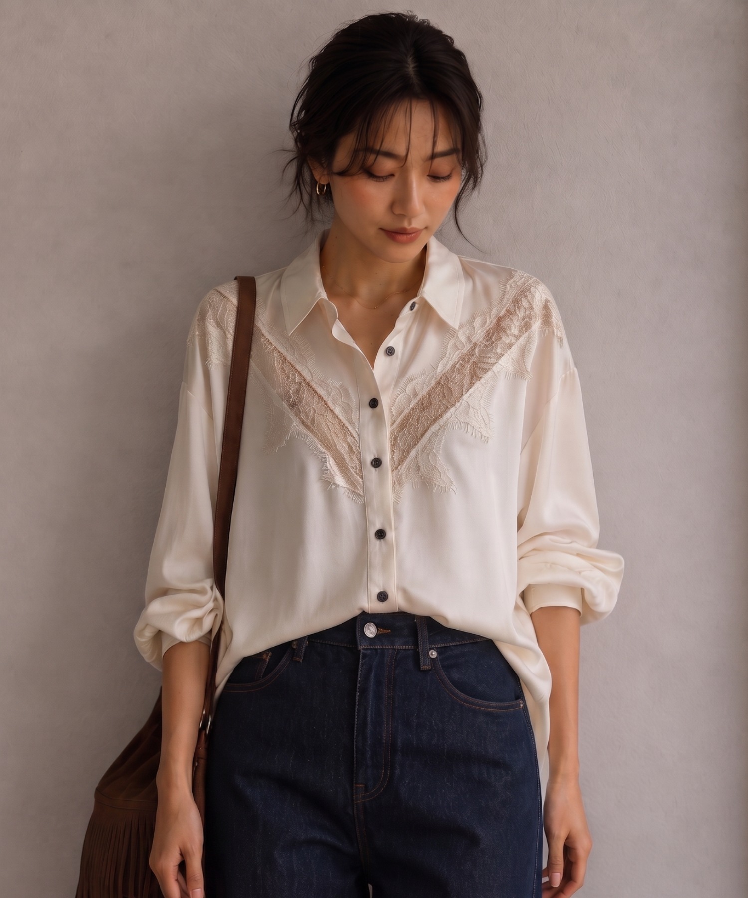 model：160cm
着用サイズ：F