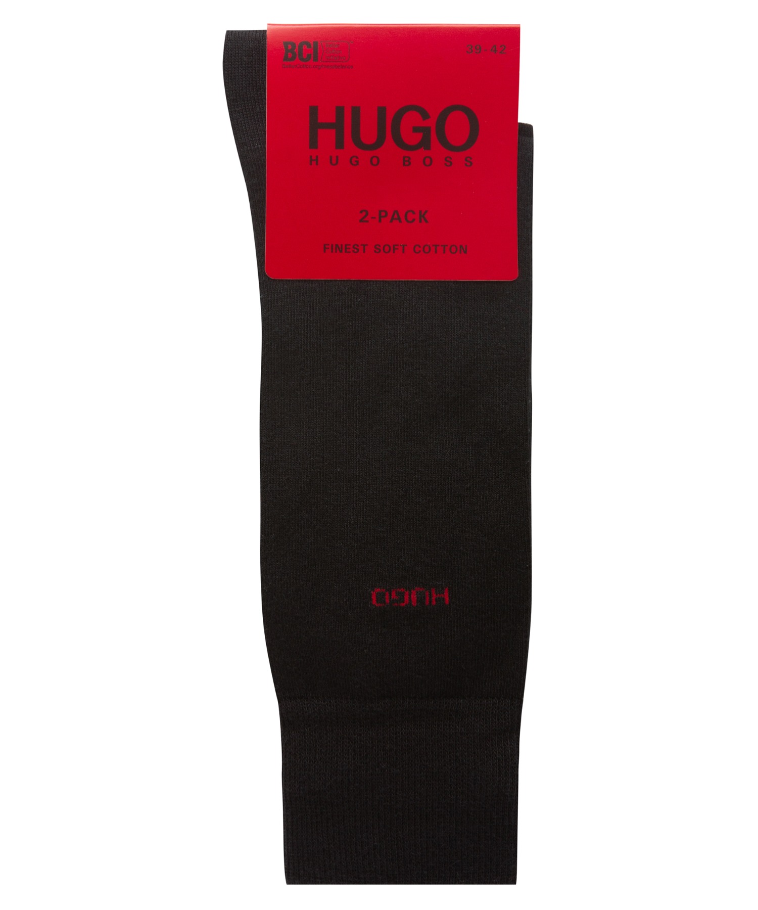 HUGO2パック おしゃれ コームドコットンブレンド オーバーのアイテム取扱☆ ロゴソックス