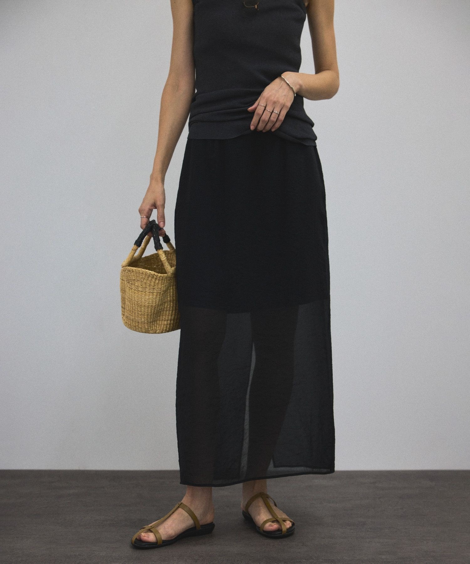 シアーレイヤードスカート