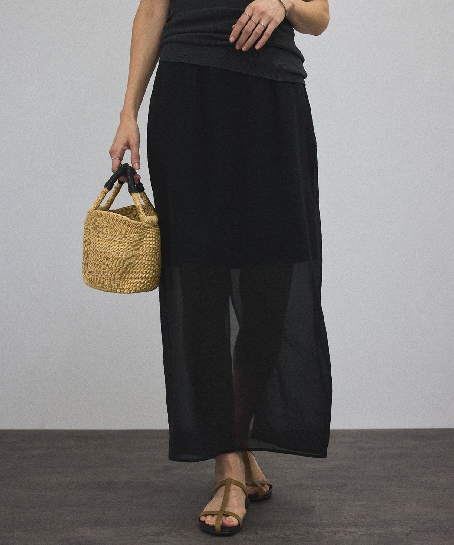 シアーレイヤードスカート