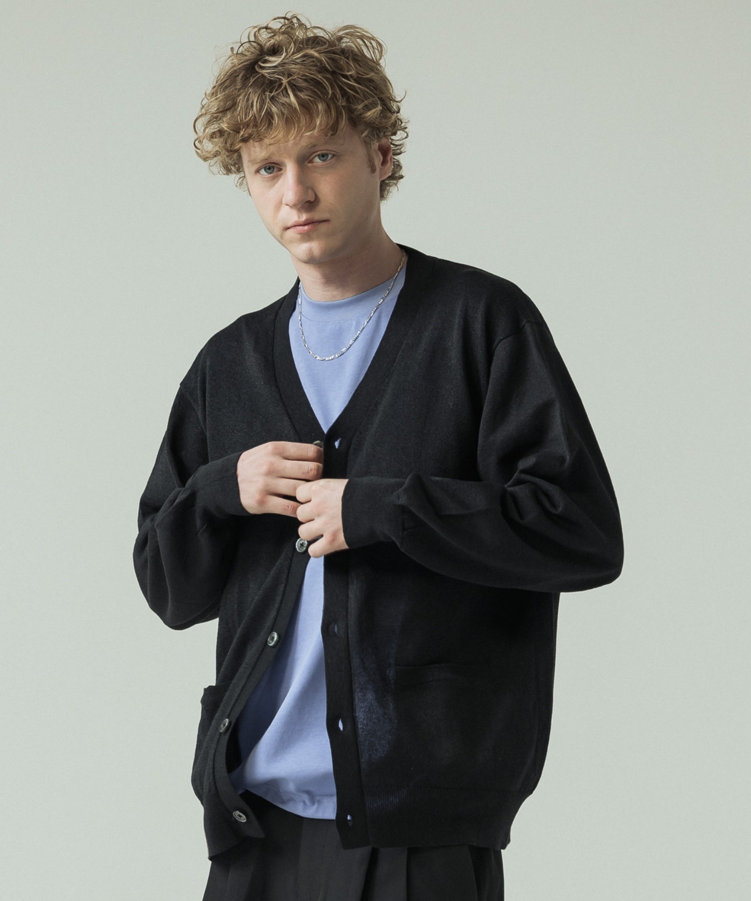 [SLICK] Paper Yarn Knit Cardigan / плетёный кардиган из бумажной пряжи