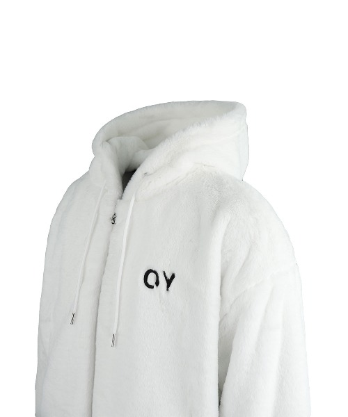 OY/オーワイ』LOGO FUR HOODIE JACKET/ロゴファーフーディー