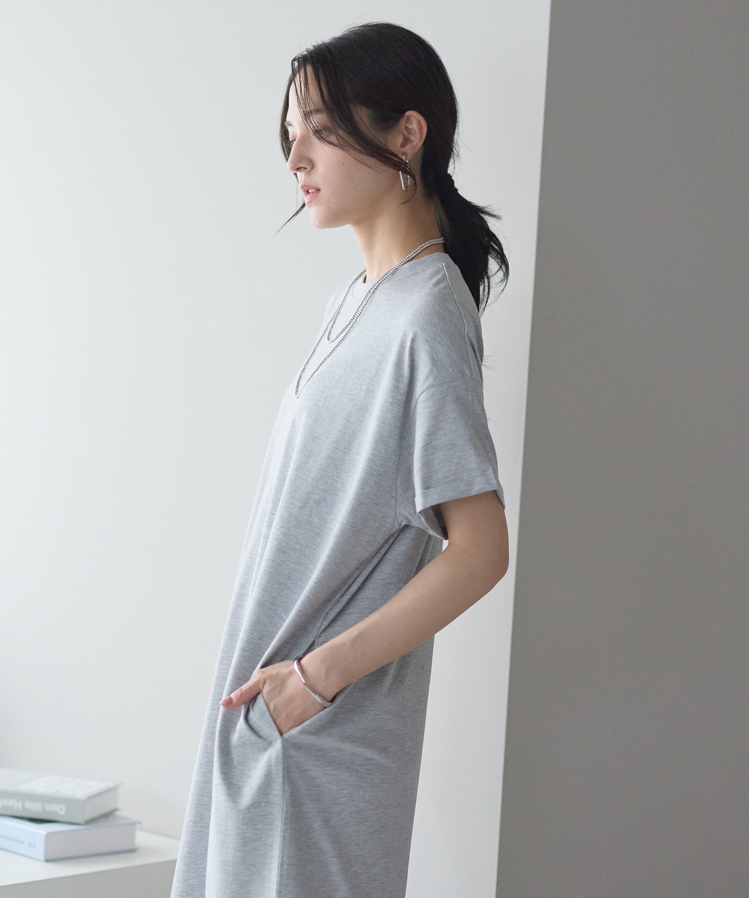 model：161cm 着用サイズ：LARGE