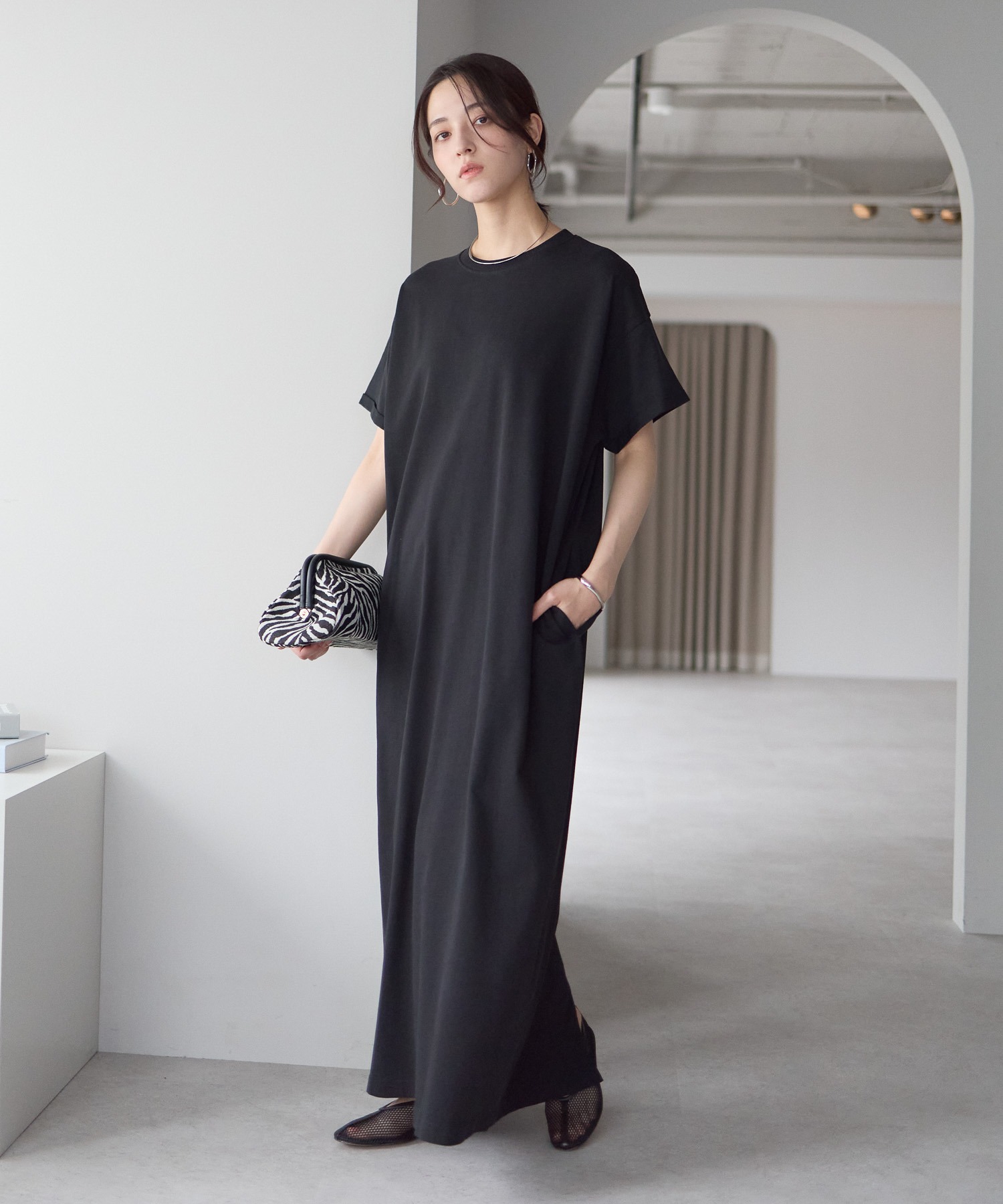model：161cm 着用サイズ：LARGE