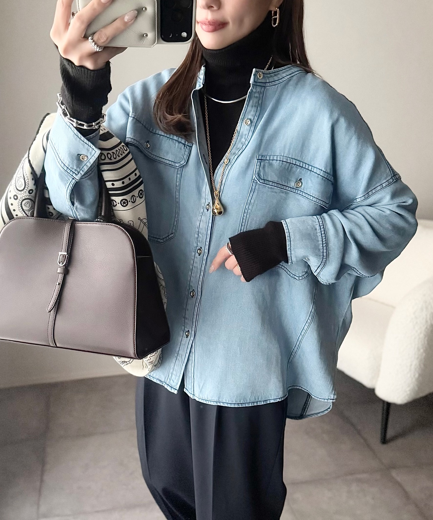 デニムドルマンオーバーシャツジャケット Emma Taylor│STYLEDOOR