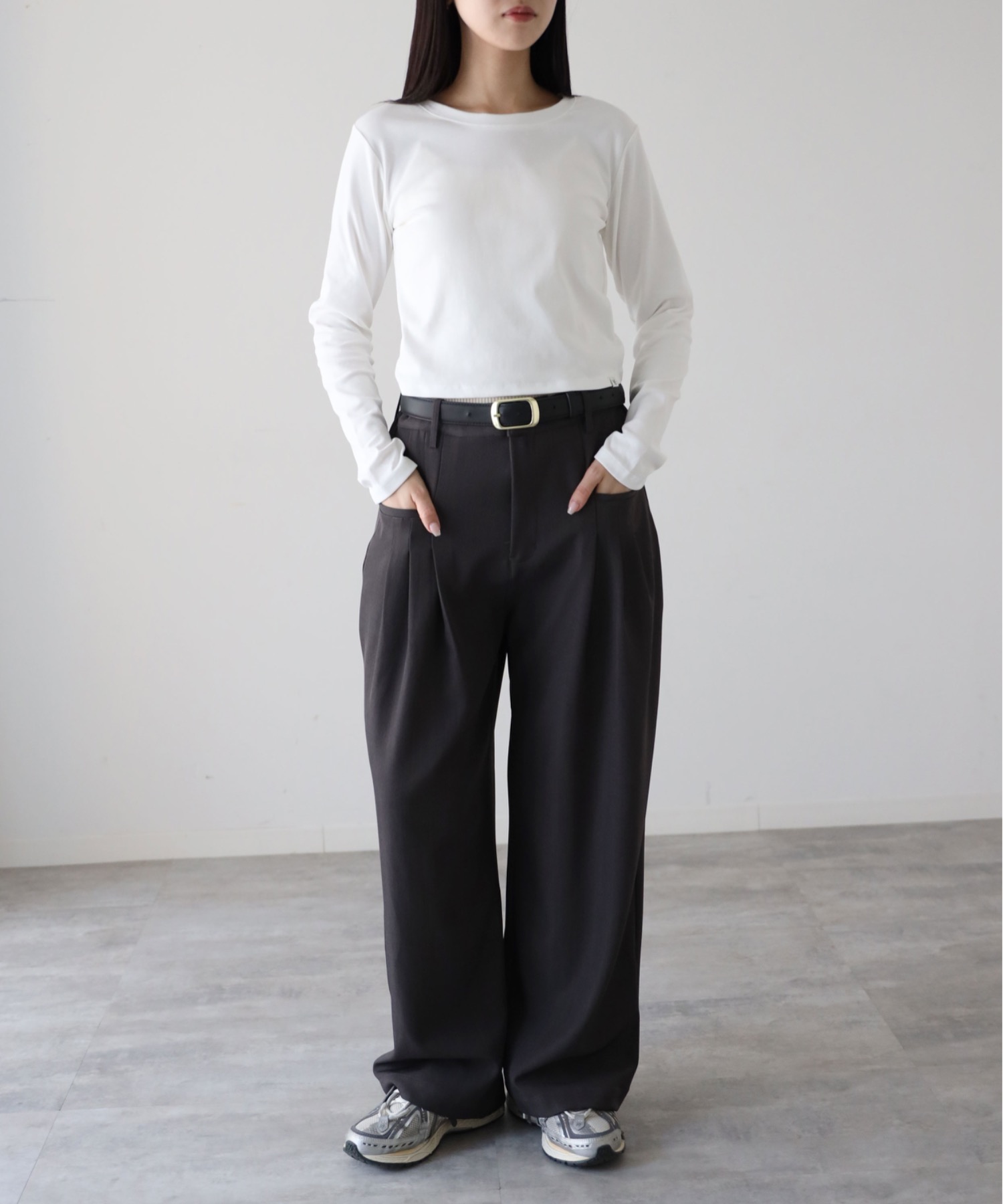 model：164cm. 着用サイズ：FREE