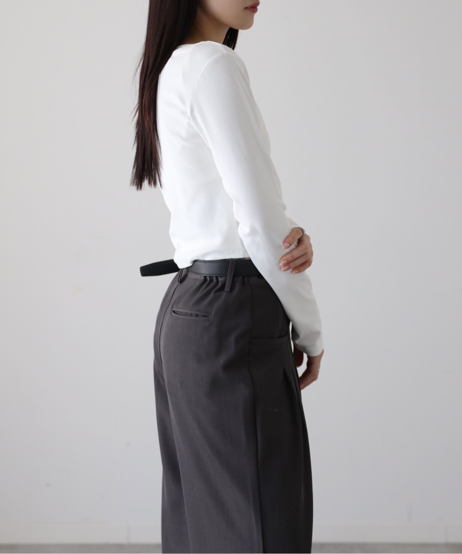 model：164cm. 着用サイズ：FREE
