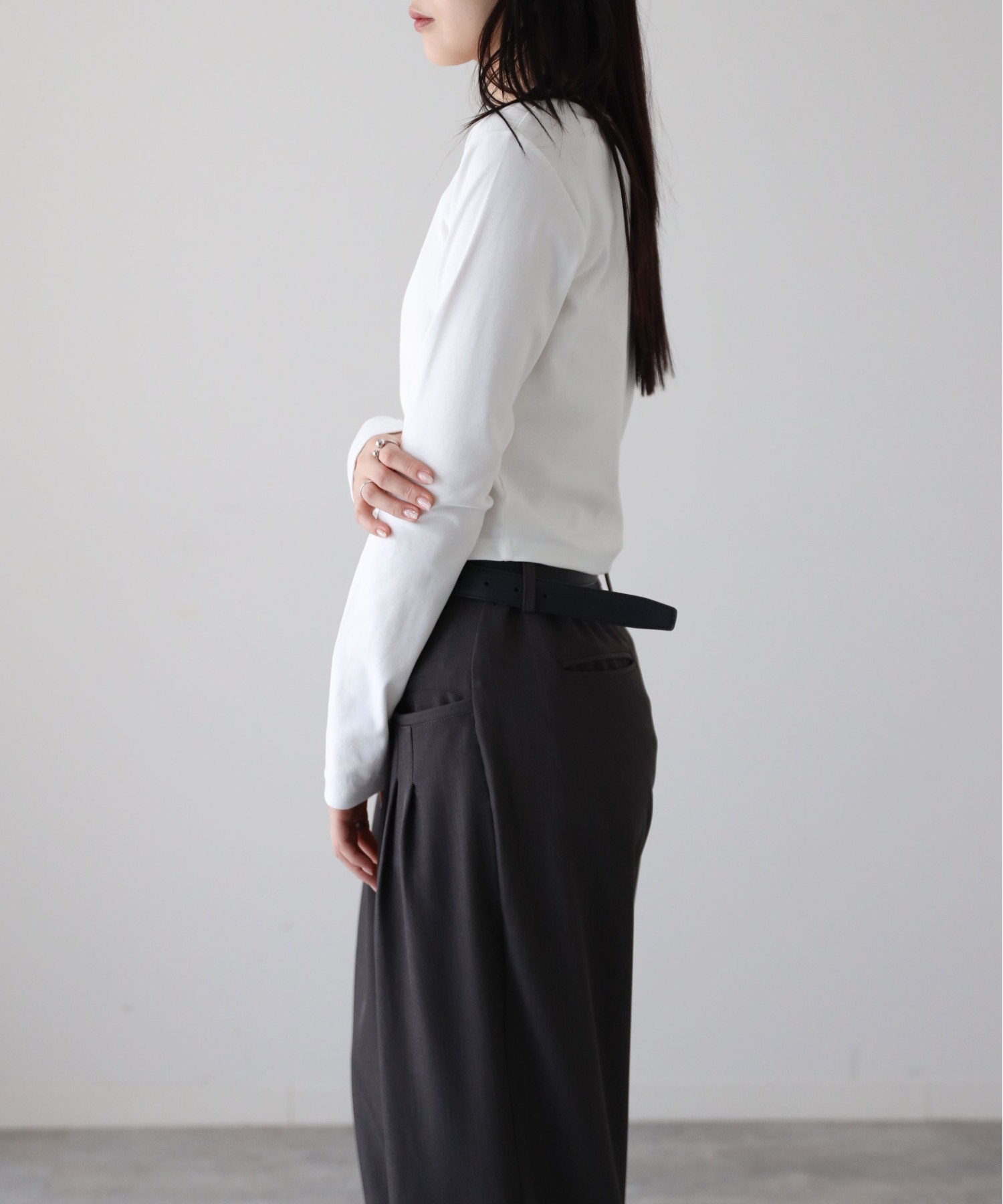 model：164cm. 着用サイズ：FREE