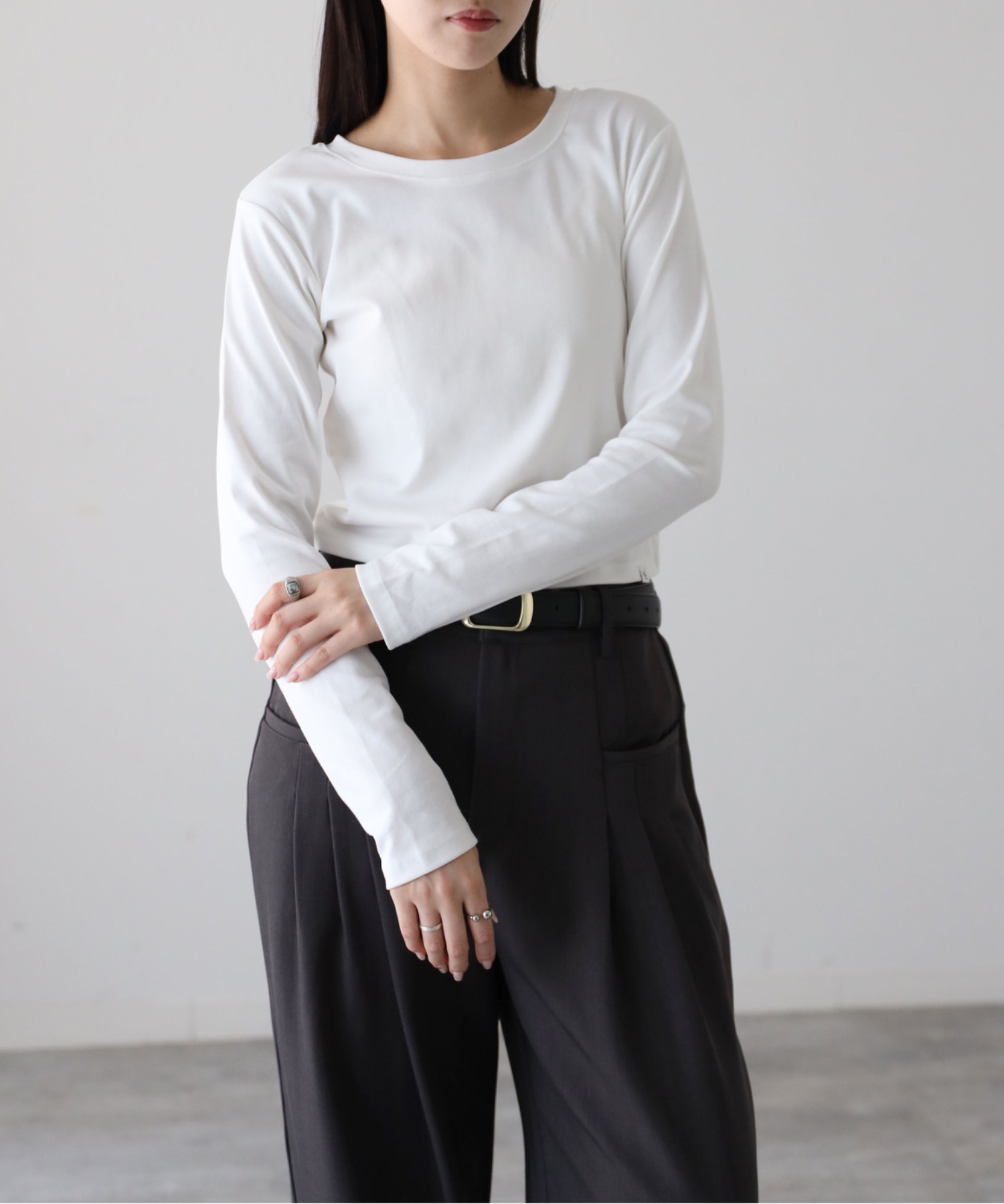 model：164cm. 着用サイズ：FREE