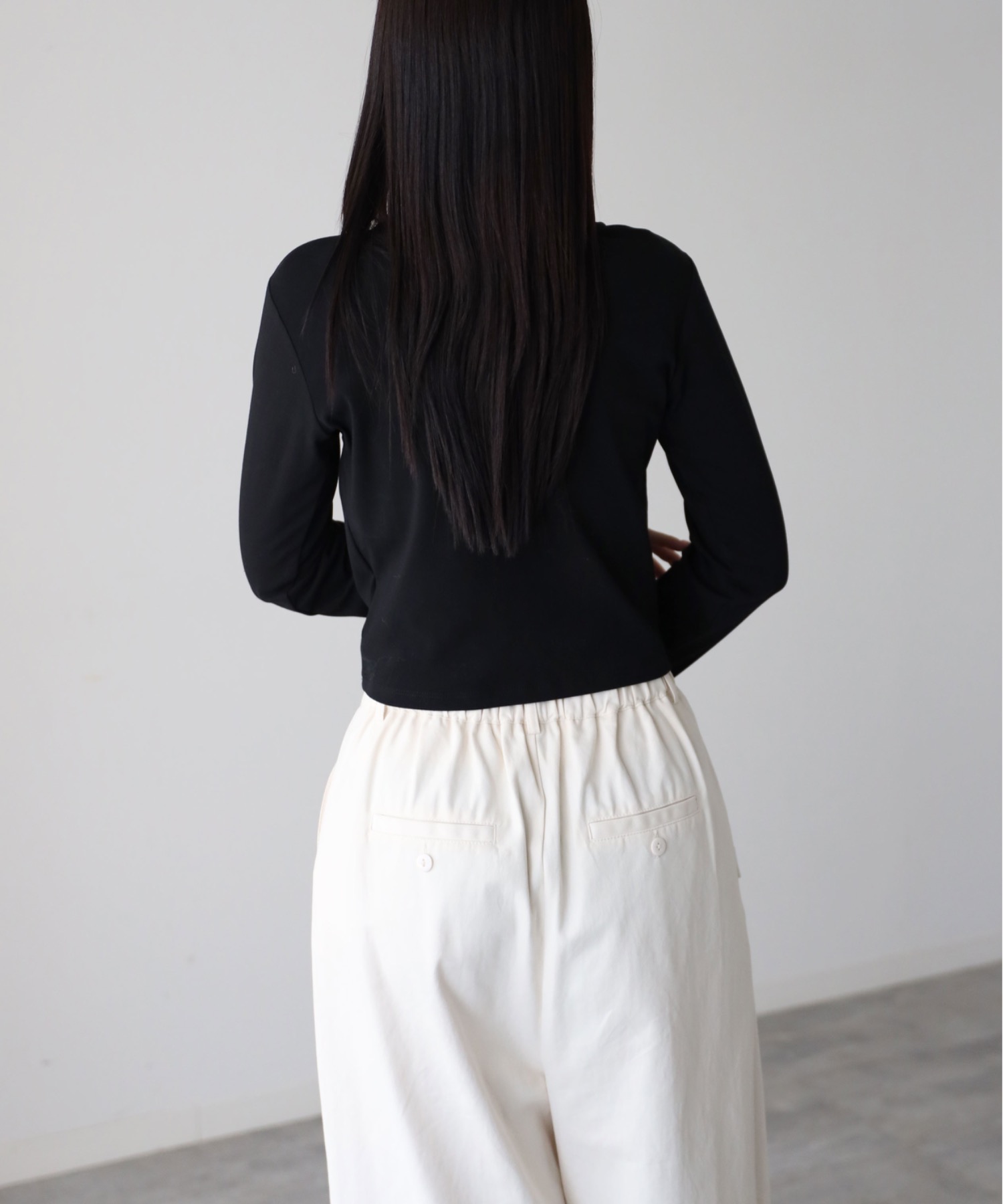 model：164cm. 着用サイズ：FREE