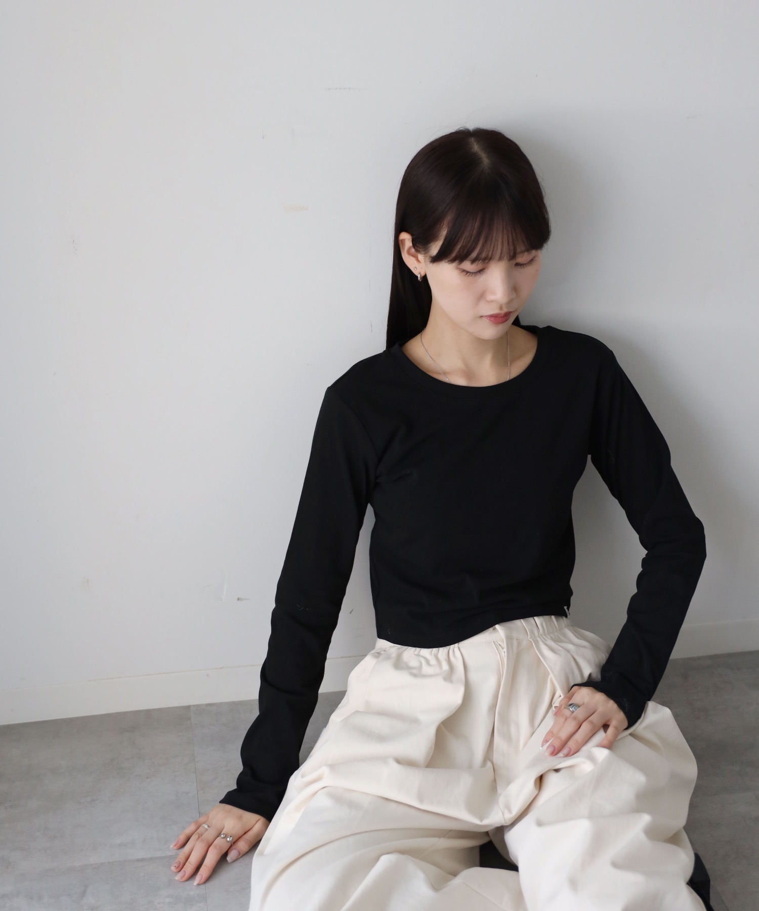 model：164cm. 着用サイズ：FREE