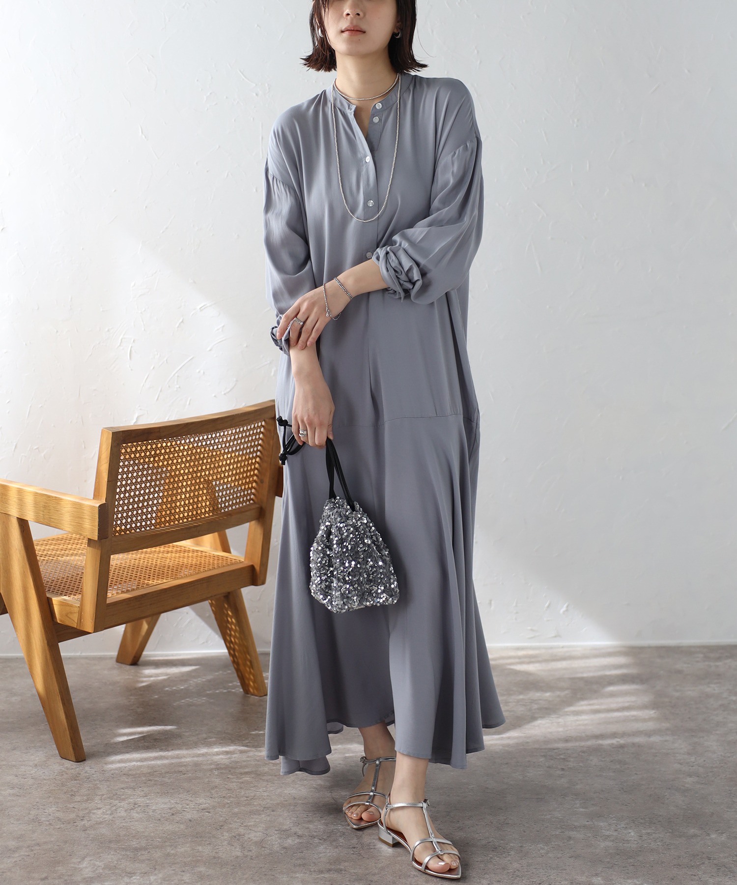 model：H163 着用サイズ：FREE