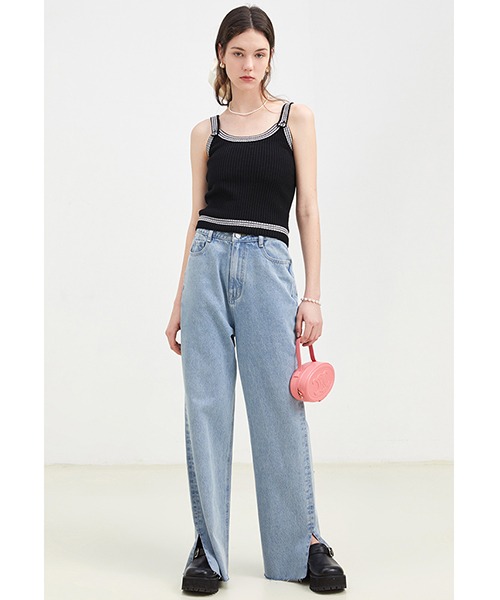 Fano Studios】Cut off slit denim FX22K054-ファッション通販