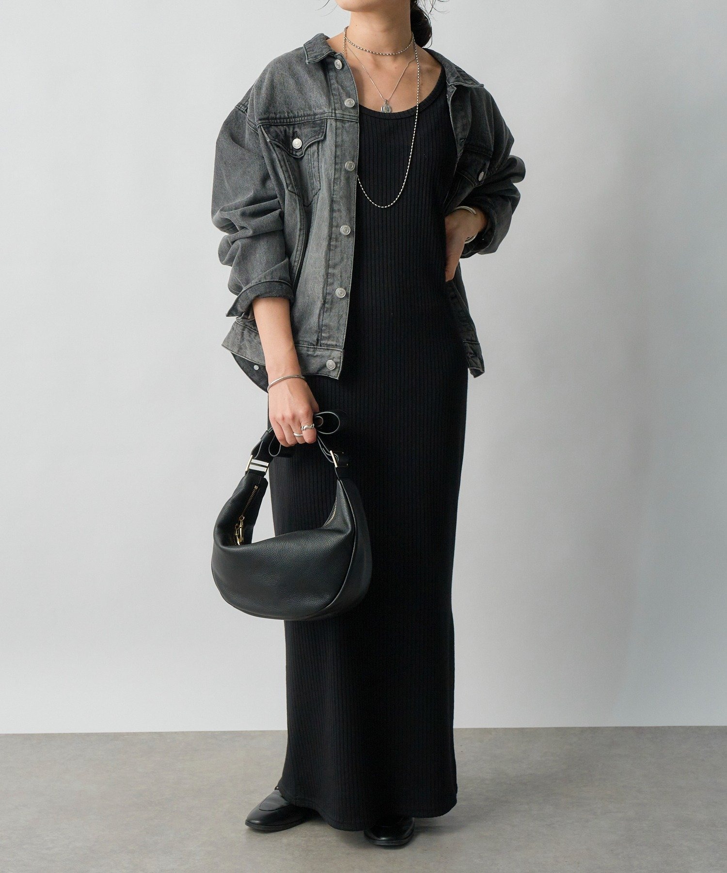 2WAYリブタンクワンピース